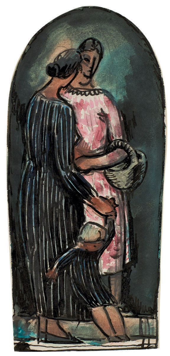 EUGENE BOUDIN (1824-1898) , Laveuses au bord de la Touques