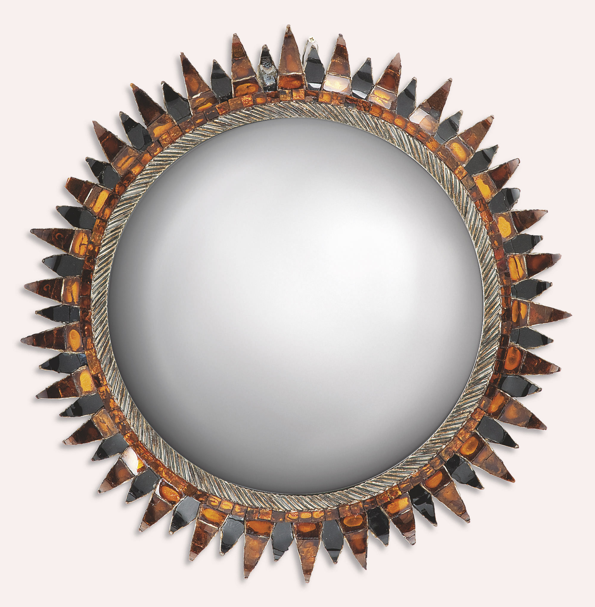 LINE VAUTRIN (1913-1997) , MIROIR 'SOLEIL A POINTES', VERS 1950