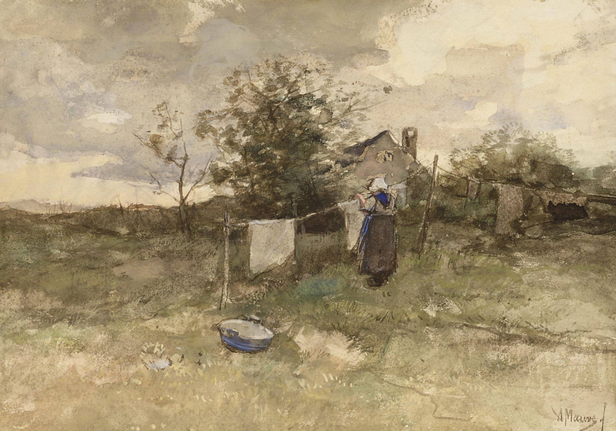 Anton Mauve (18381888) , Aan de was Christie's
