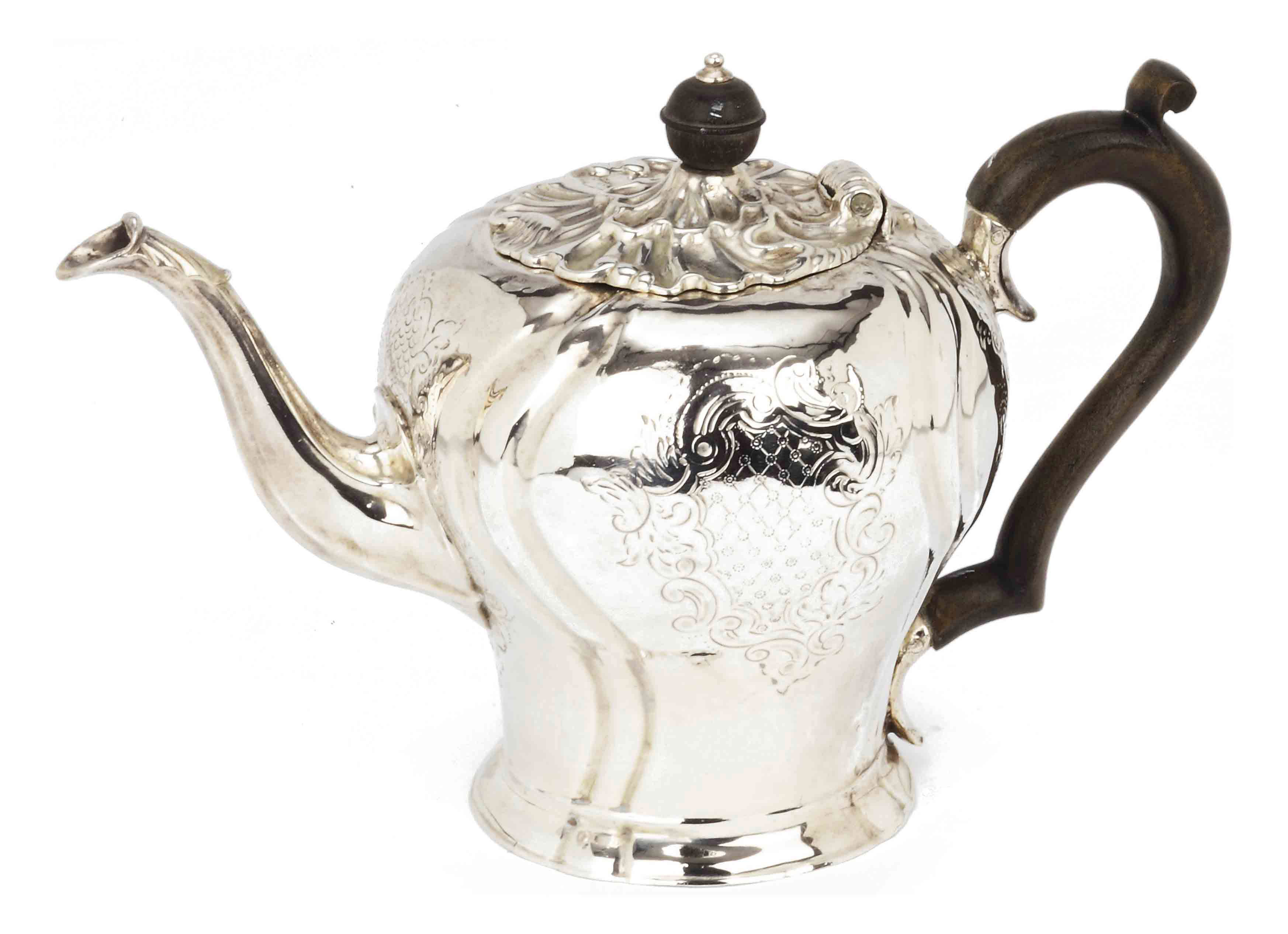 A Dutch silver teapot , MARK OF CORNELIS DE HAAN, THE HAGUE, 1767, ALSO