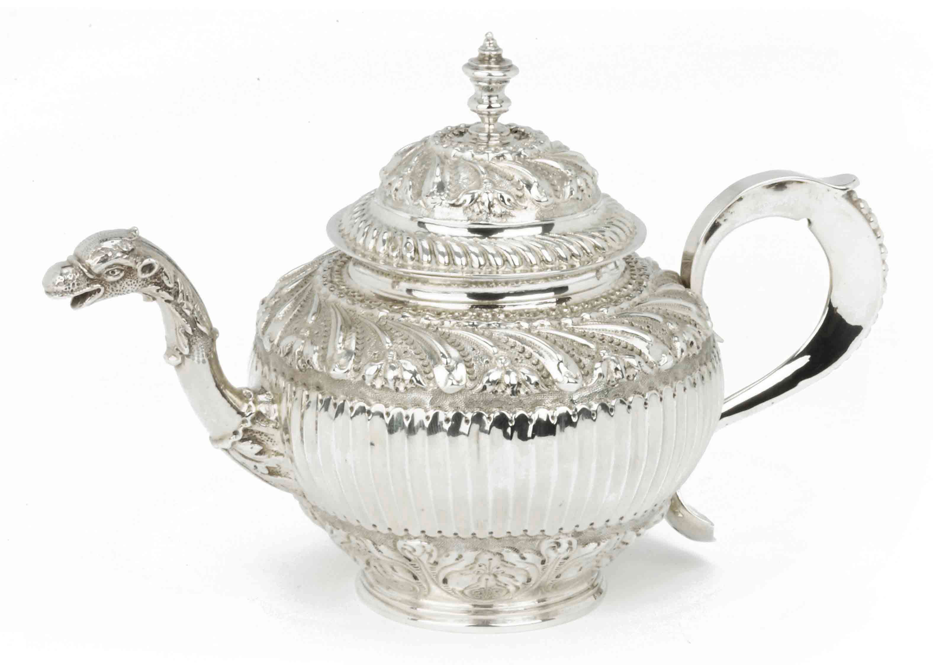 A Dutch silver teapot and cover , MARK OF PIETER DE BOTH, HAARLEM, 1723