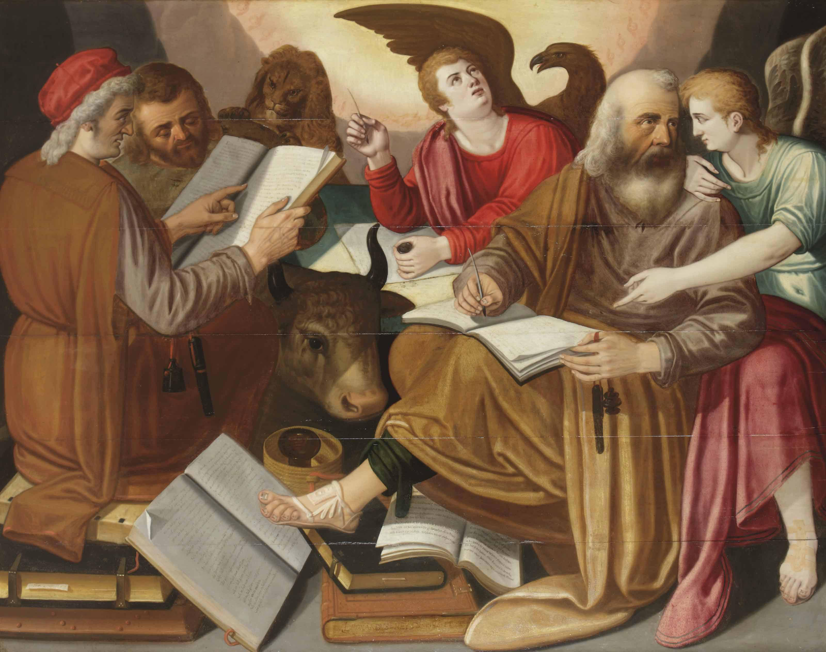 Leonardus Neyts C 1560 1580 The Four Evangelists Paintings
