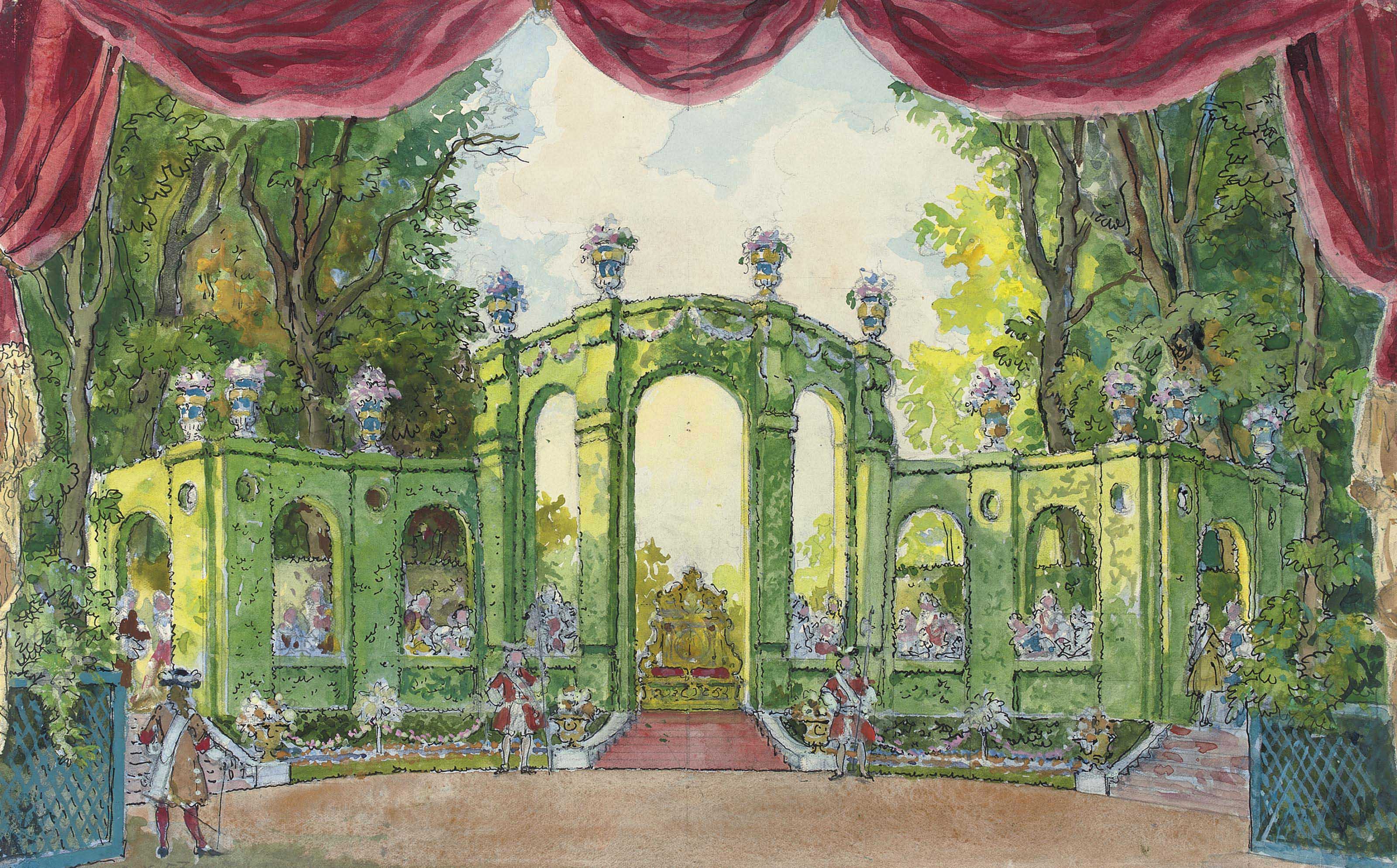 Alexandre Benois 1870 1960 Set Design For Sleeping Beauty Act
