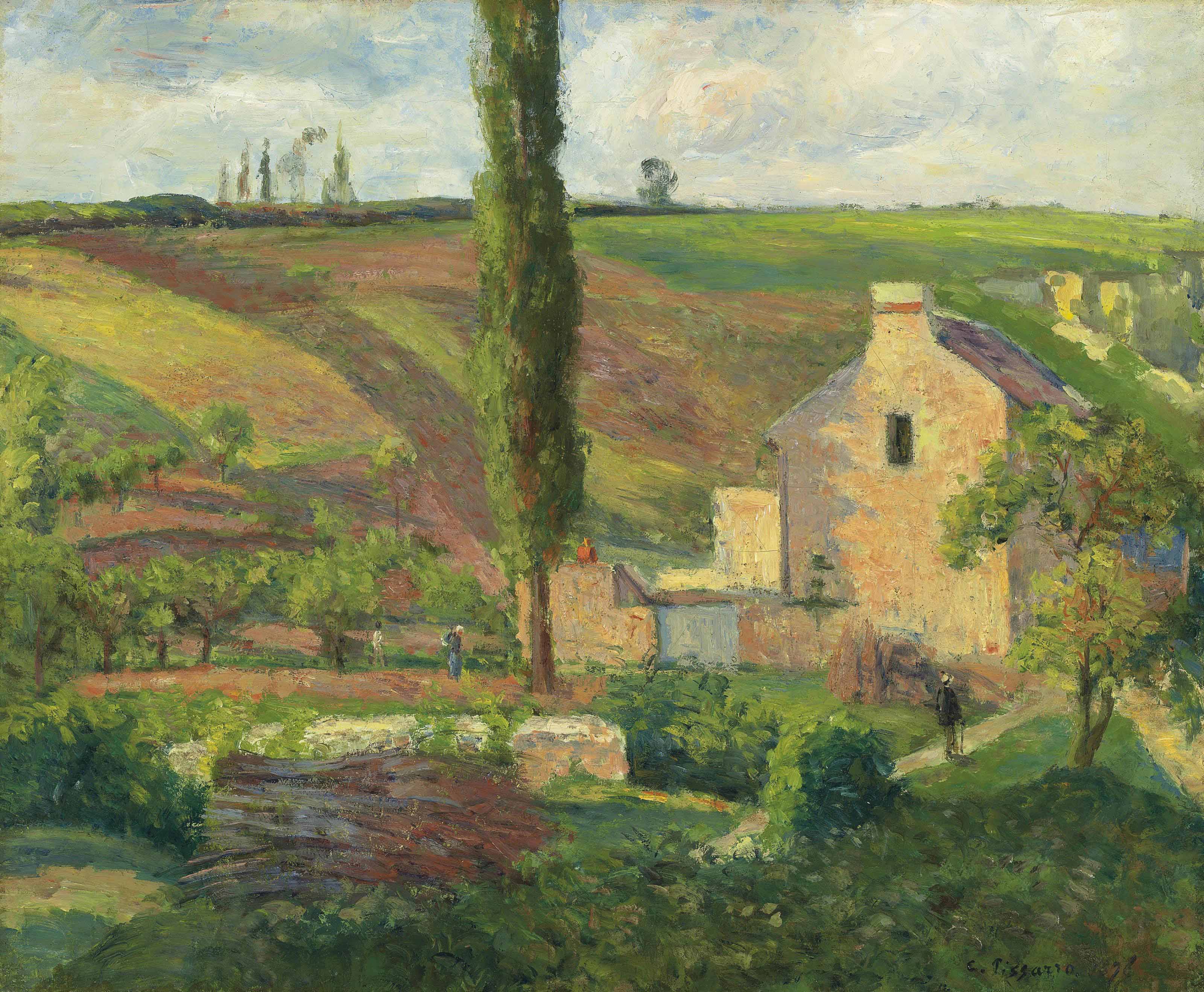 Camille Pissarro (1830-1903) , La Côte des Mathurins à l'Hermitage