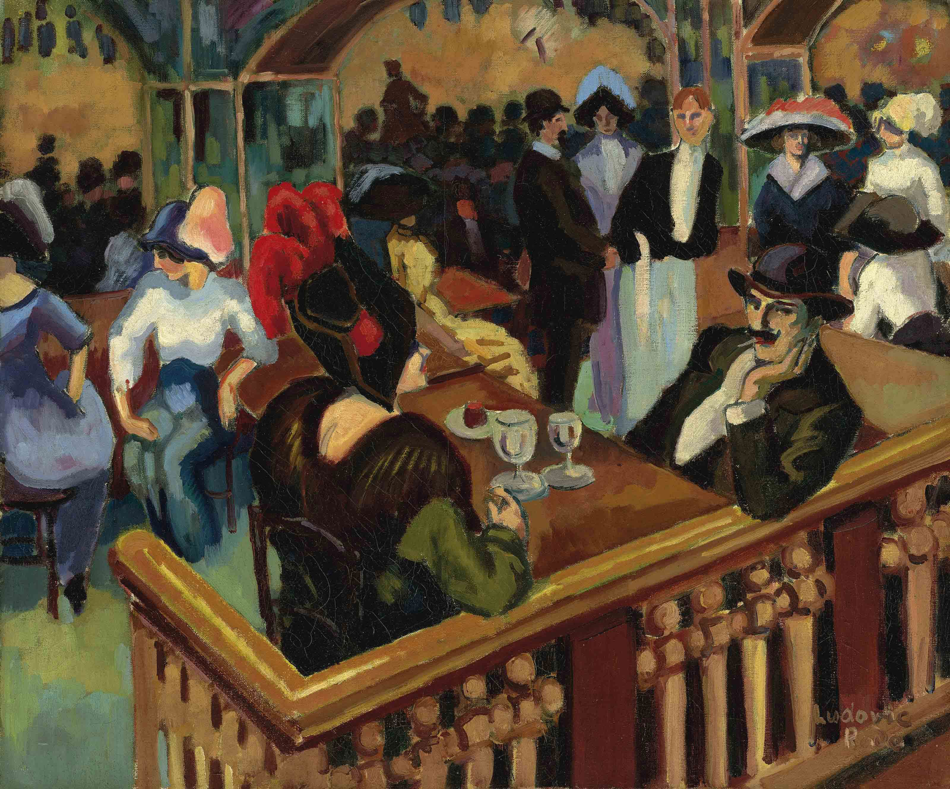 Ludovic Rodo Pissarro (18781952) , Café parisien (Bal Tabarin
