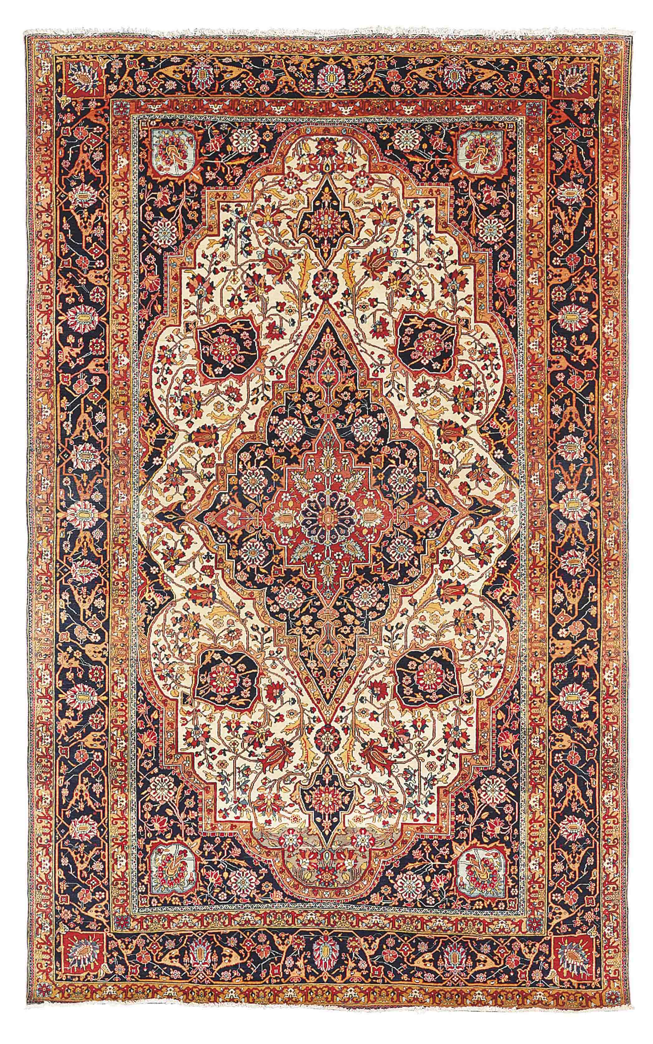A KASHAN 'MOHTASHAM' RUG , CENTRAL PERSIA, CIRCA 1890 | Christie's