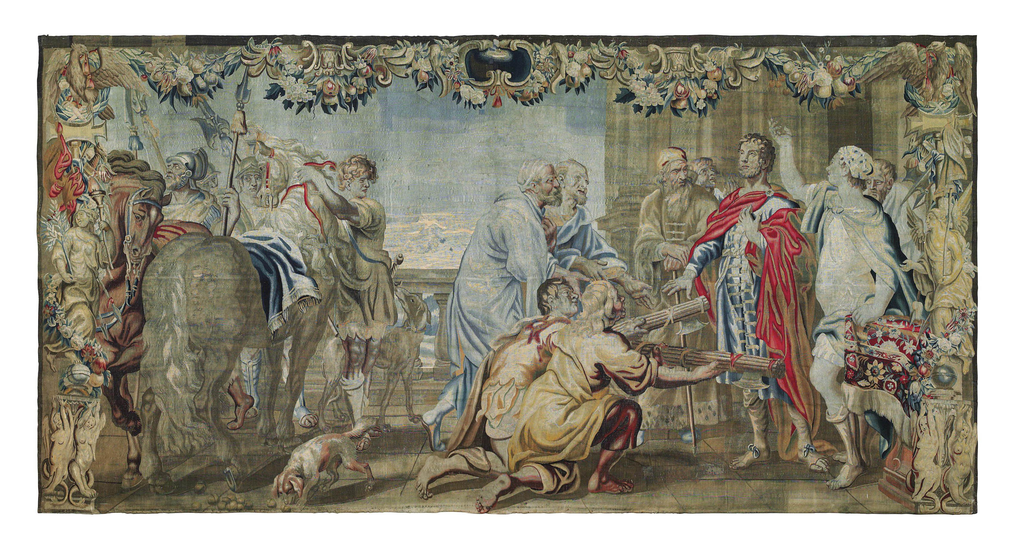 A FLEMISH HISTORICAL TAPESTRY
