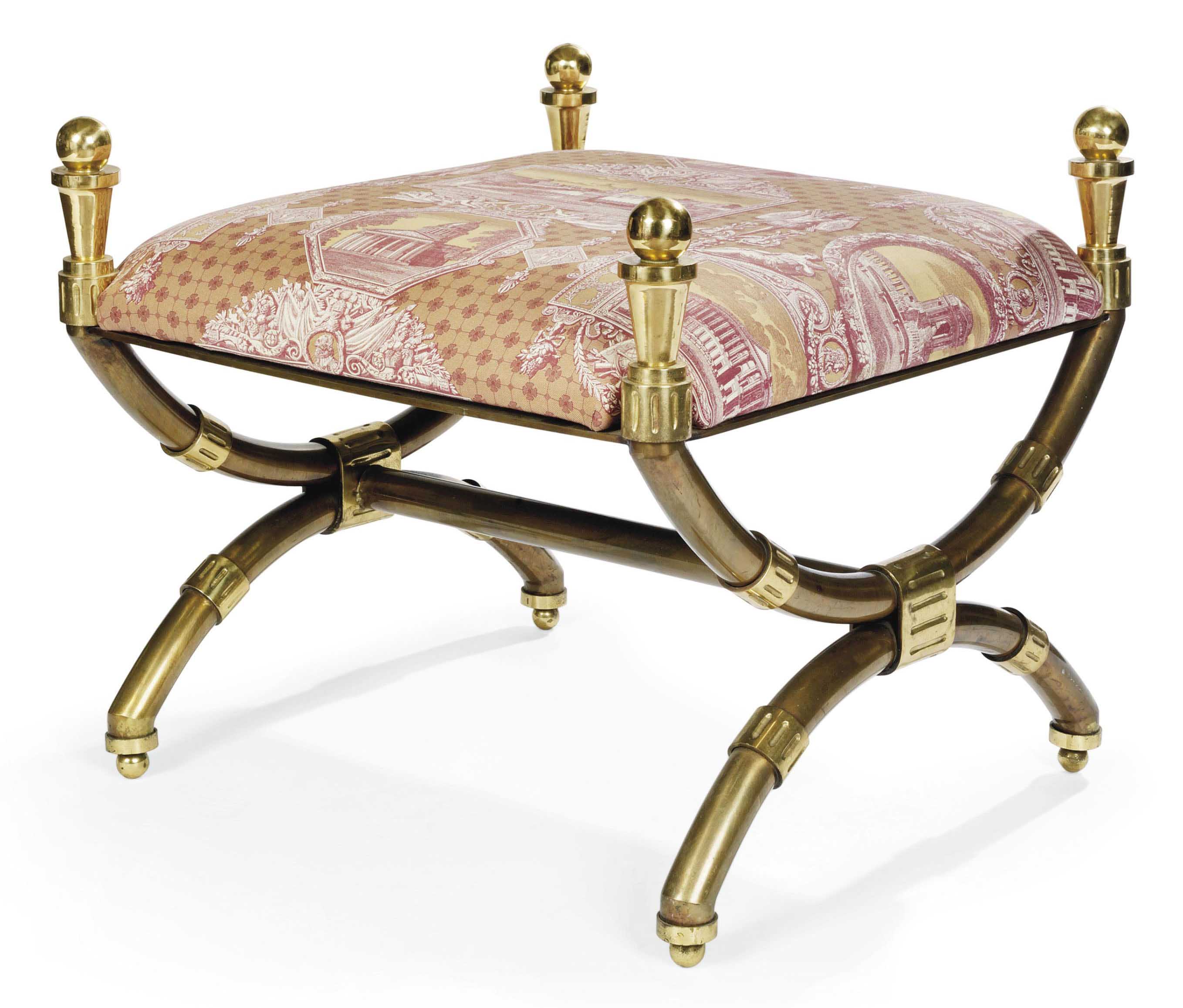 A BRASS XFRAME STOOL , 20TH CENTURY Christie's