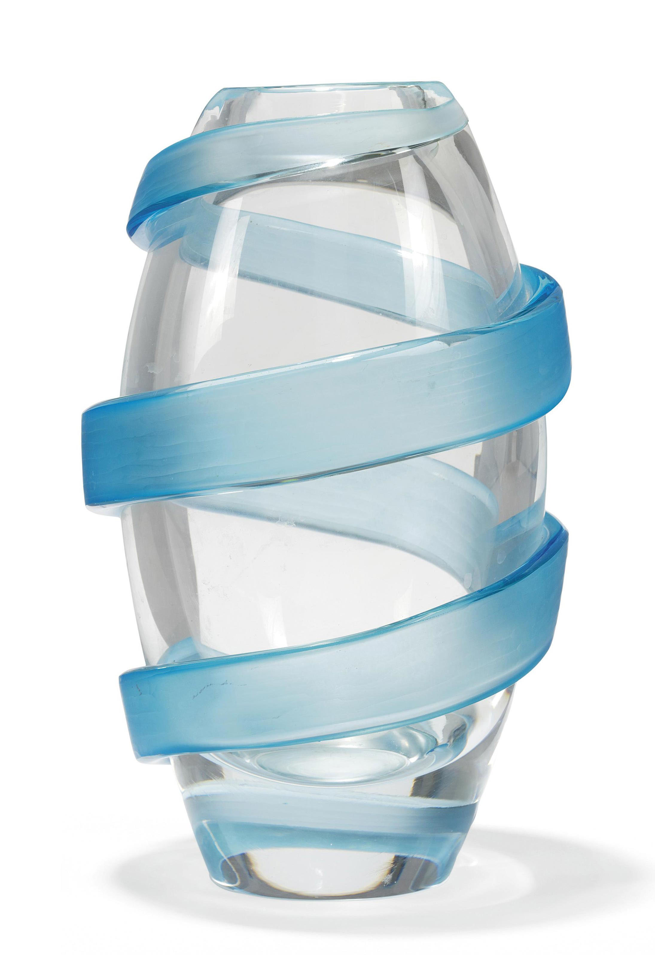 A MURANO (VENINI) GLASS VASE , 20TH CENTURY, ETCHED VENINI/MURANO