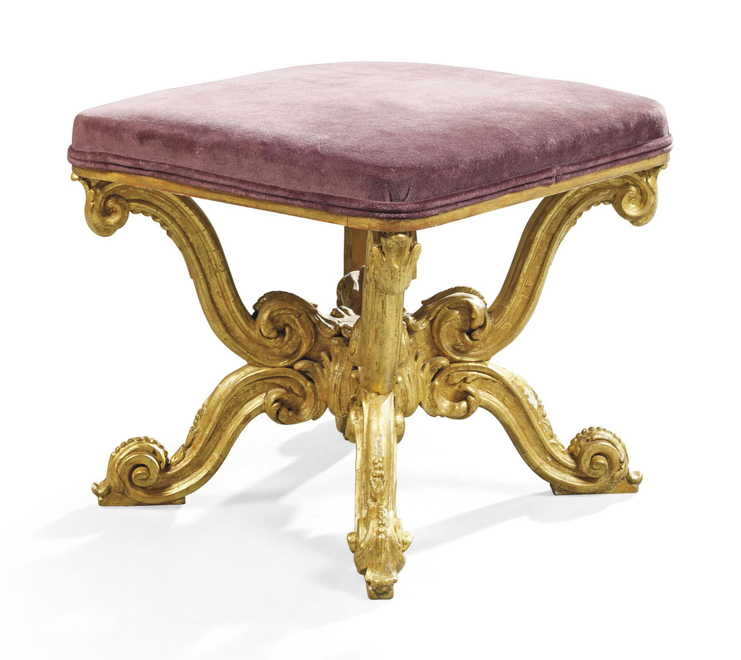AN ITALIAN GILTWOOD STOOL , CIRCA 1840 Christie's