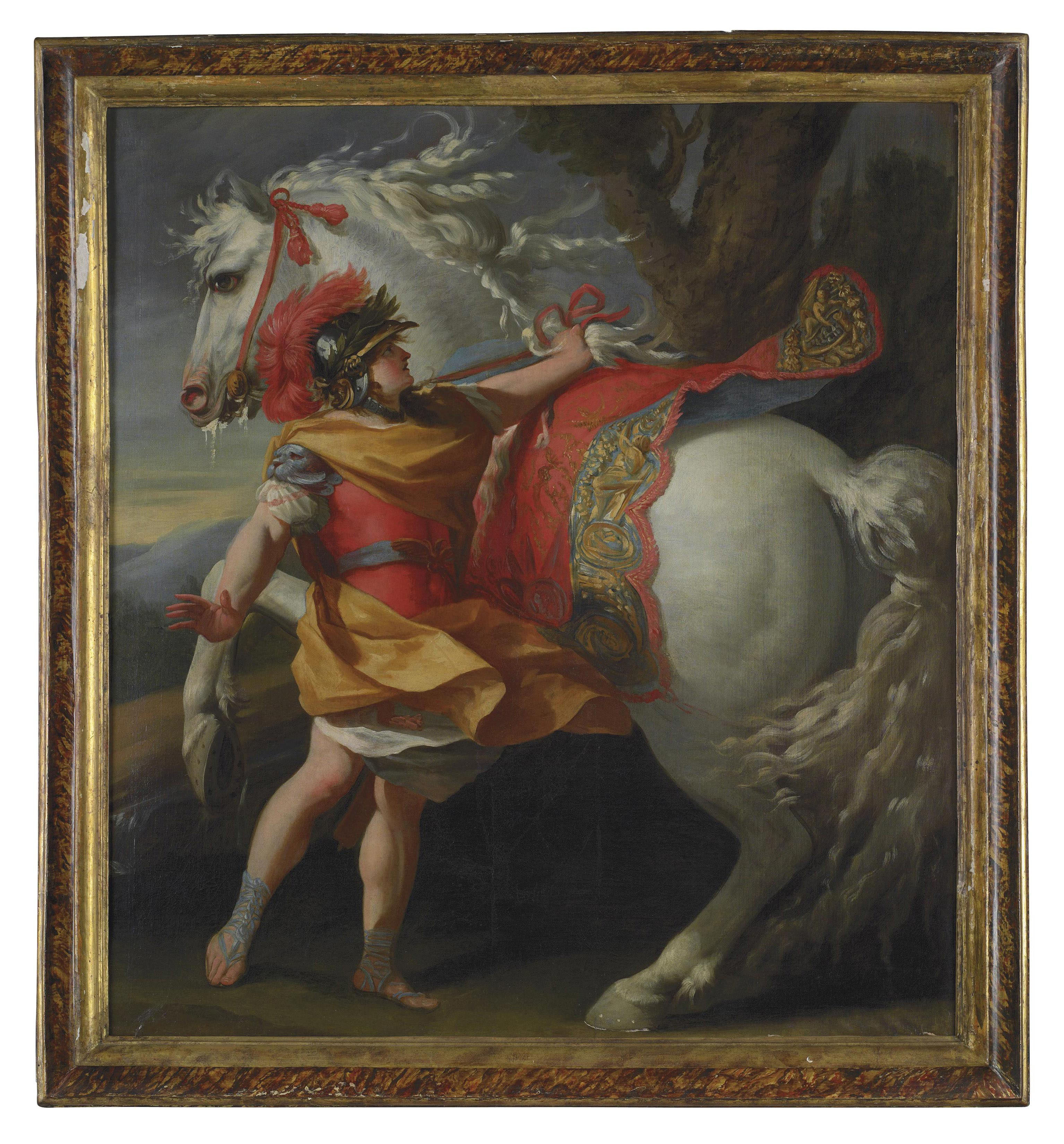 Follower Of Simon Vouet Alexander The Great And The Horse