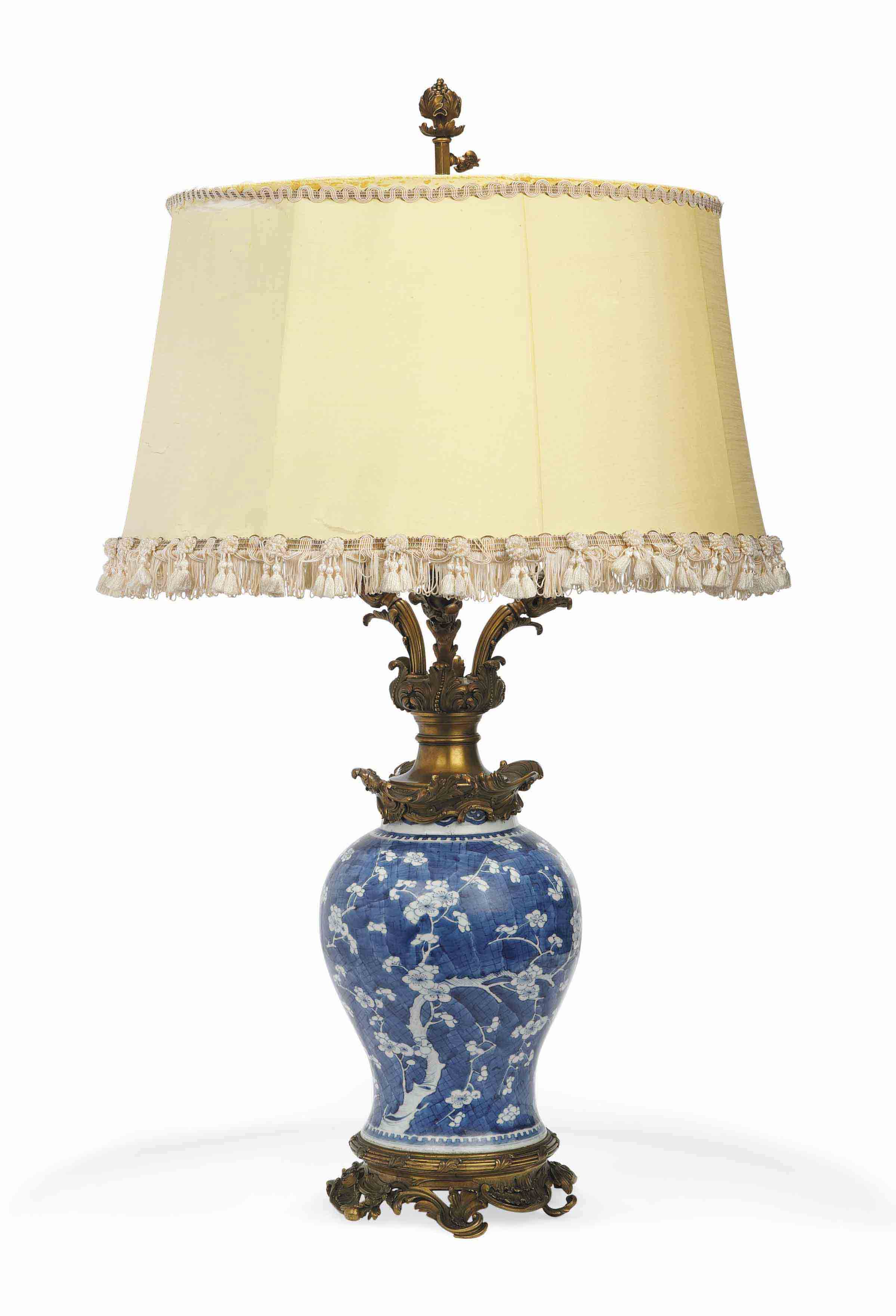 An Ormolu Mounted Chinese Vase Lamp The Vase Kangxi The Mounts