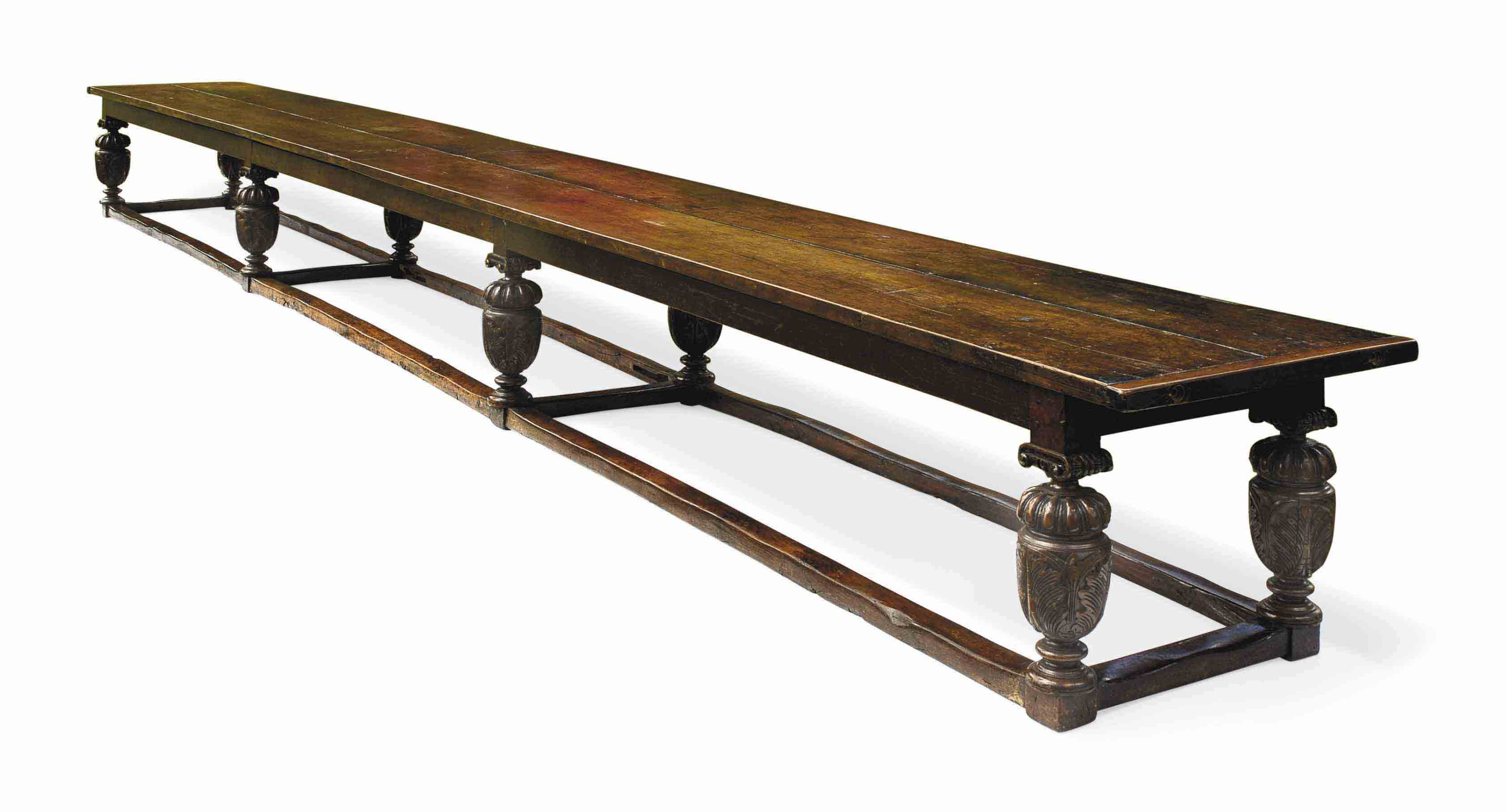 An Elizabethan Style Oak And Chestnut Refectory Table Late 19th
