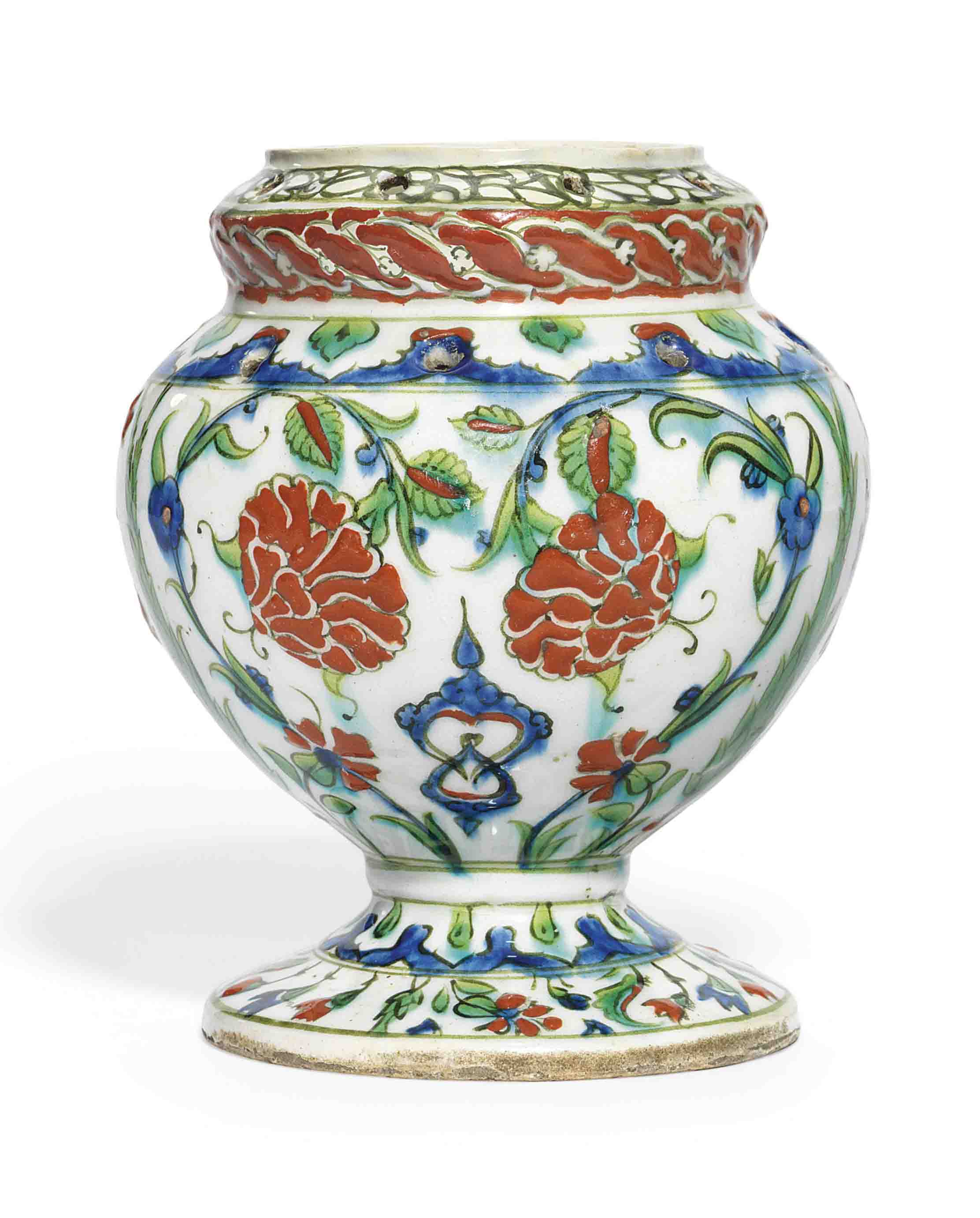 AN IZNIK POTTERY FLOWER VASE , OTTOMAN TURKEY, CIRCA 1590 Christie's
