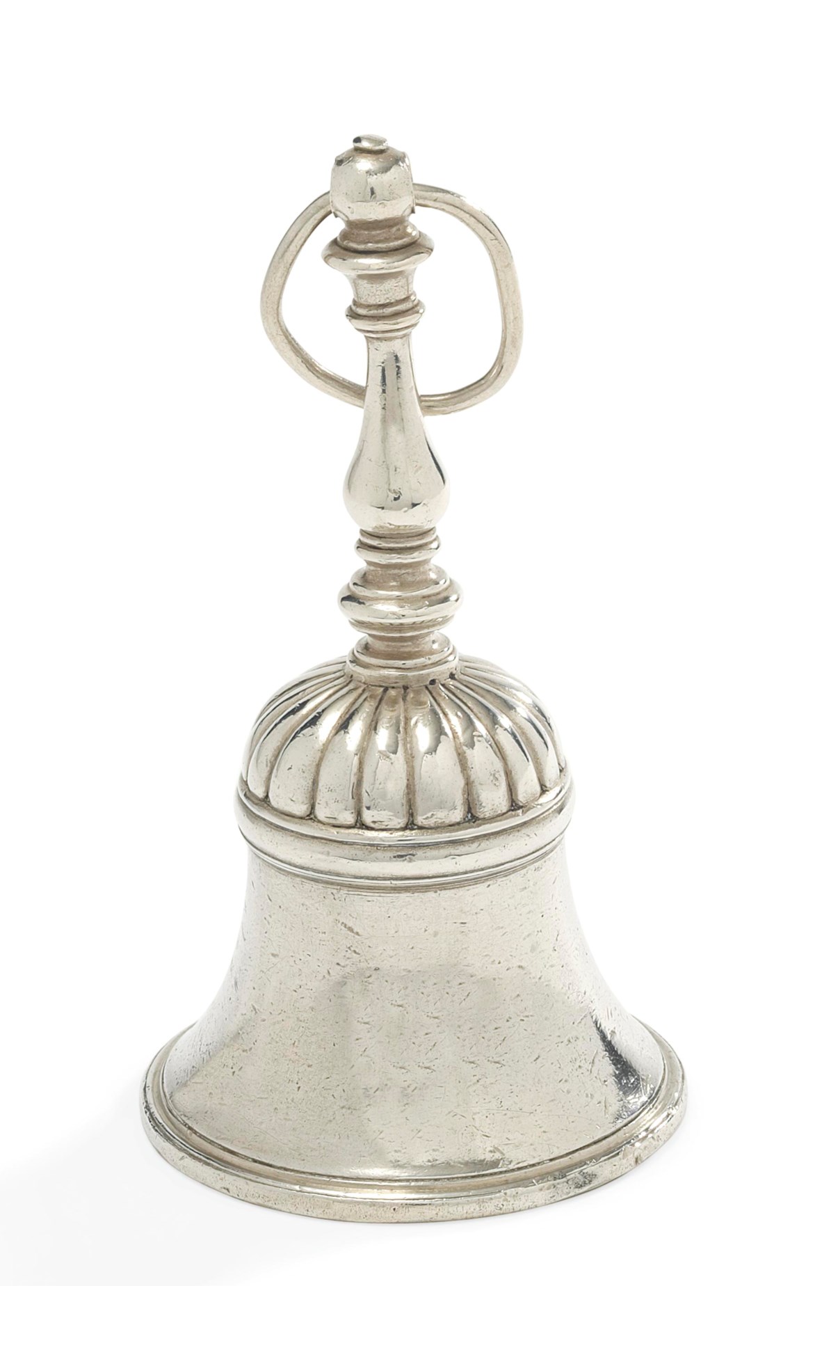 A CONTINENTAL SILVER TABLE-BELL , APPARENTLY UNMARKED, FIRST HALF 18TH ...