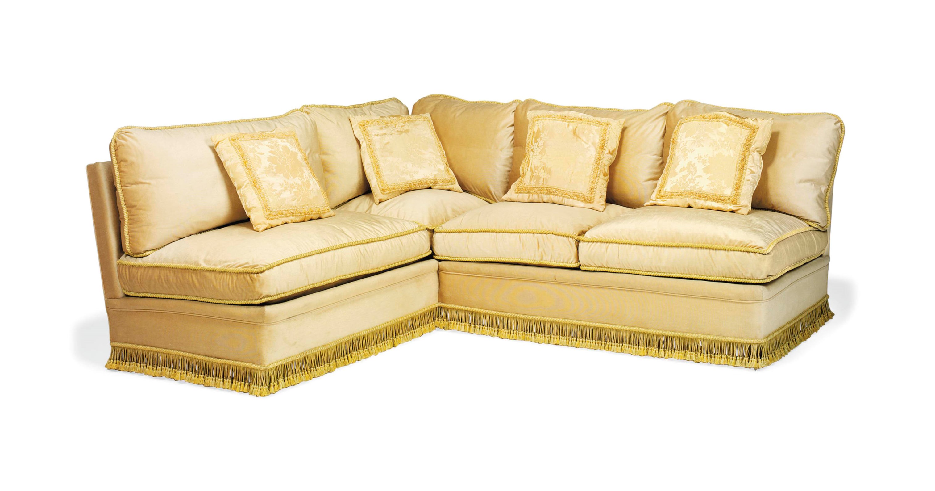 A YELLOW REPPCOVERED CORNER SOFA , MID20TH CENTURY Christie's