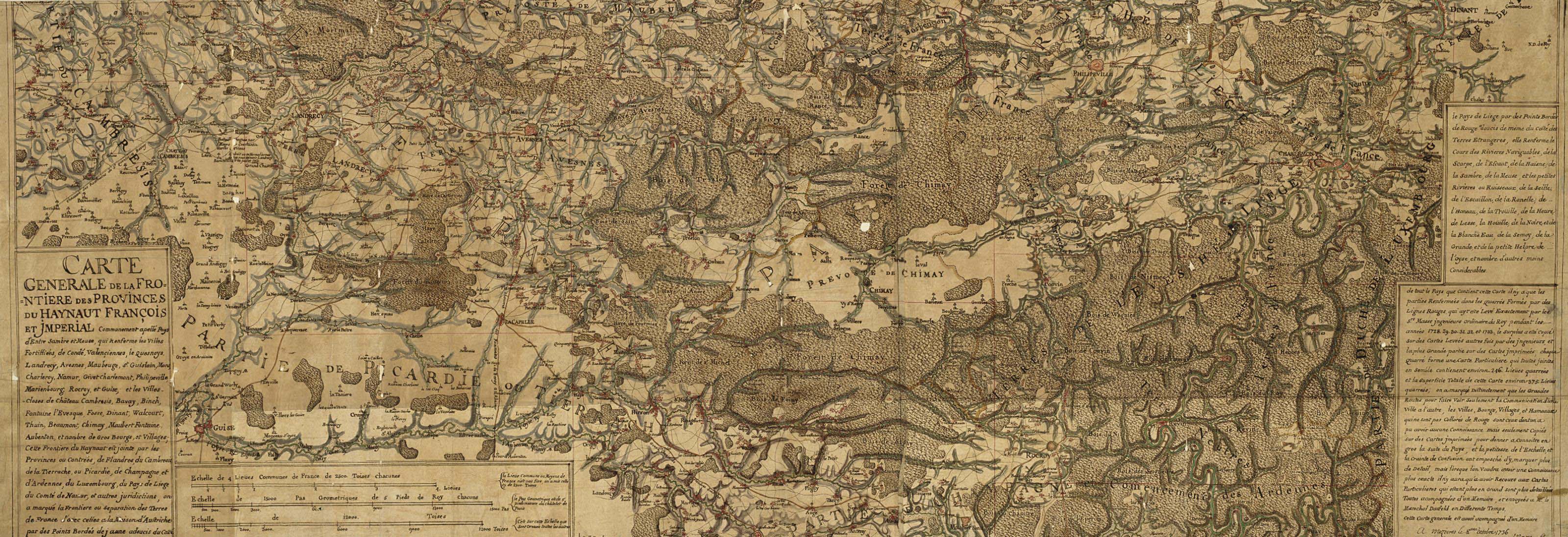 Masse Claude 1652 1737 And Sons Carte Generale De La Frontiere Des Provinces Du Haynaut Francois