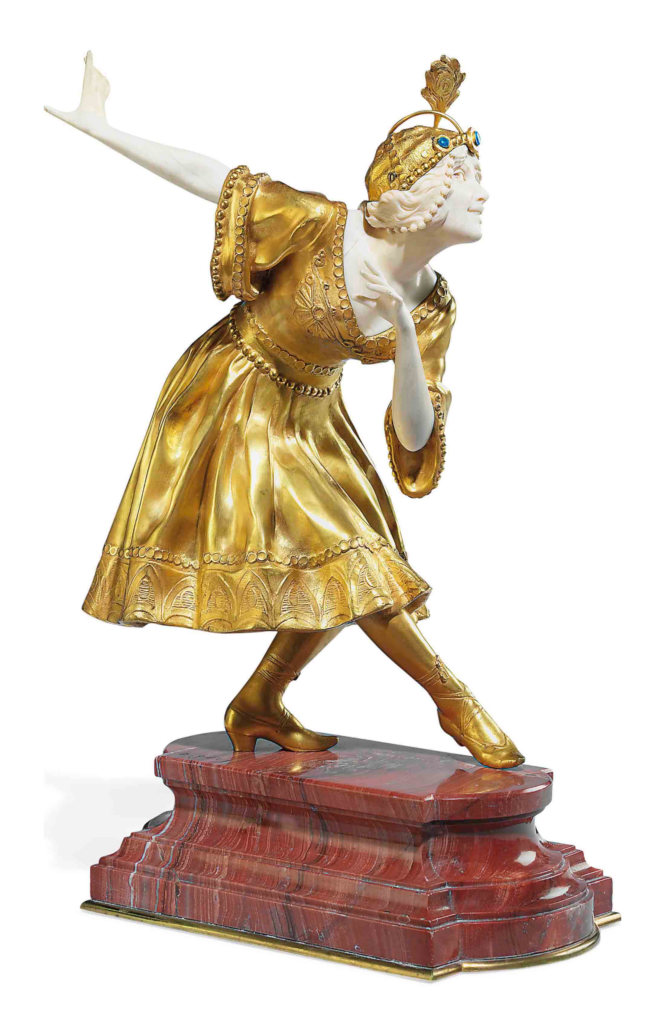 bronze and ivory figures