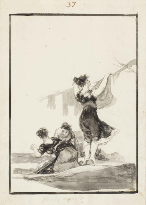 法蘭西斯科&middot;戈雅（1746年生於豐德托多斯，1828年卒於波爾多），《有用的工作》。10⅜x 7⅜吋（26.3 x 18.6公分）。此作於2011年7月5日在佳士得倫敦售出，成交價2,281,250英鎊