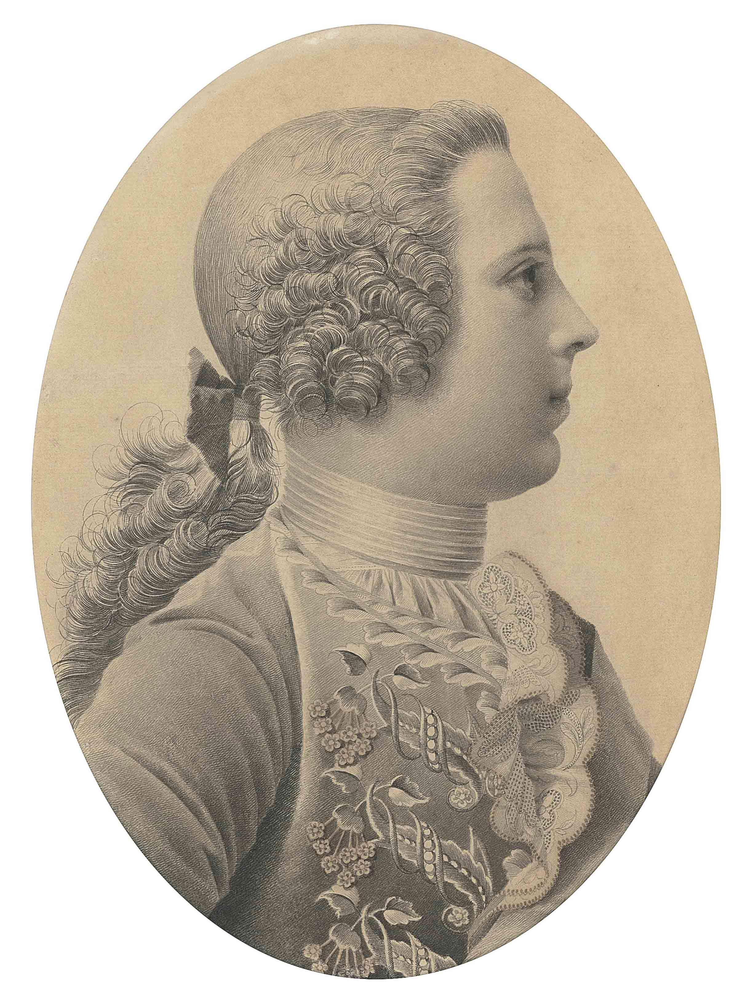 Giles Hussey (Marnhull 1710-1788 Beaston) , Portrait of Prince Charles Edward Stuart (1720-1788 ...