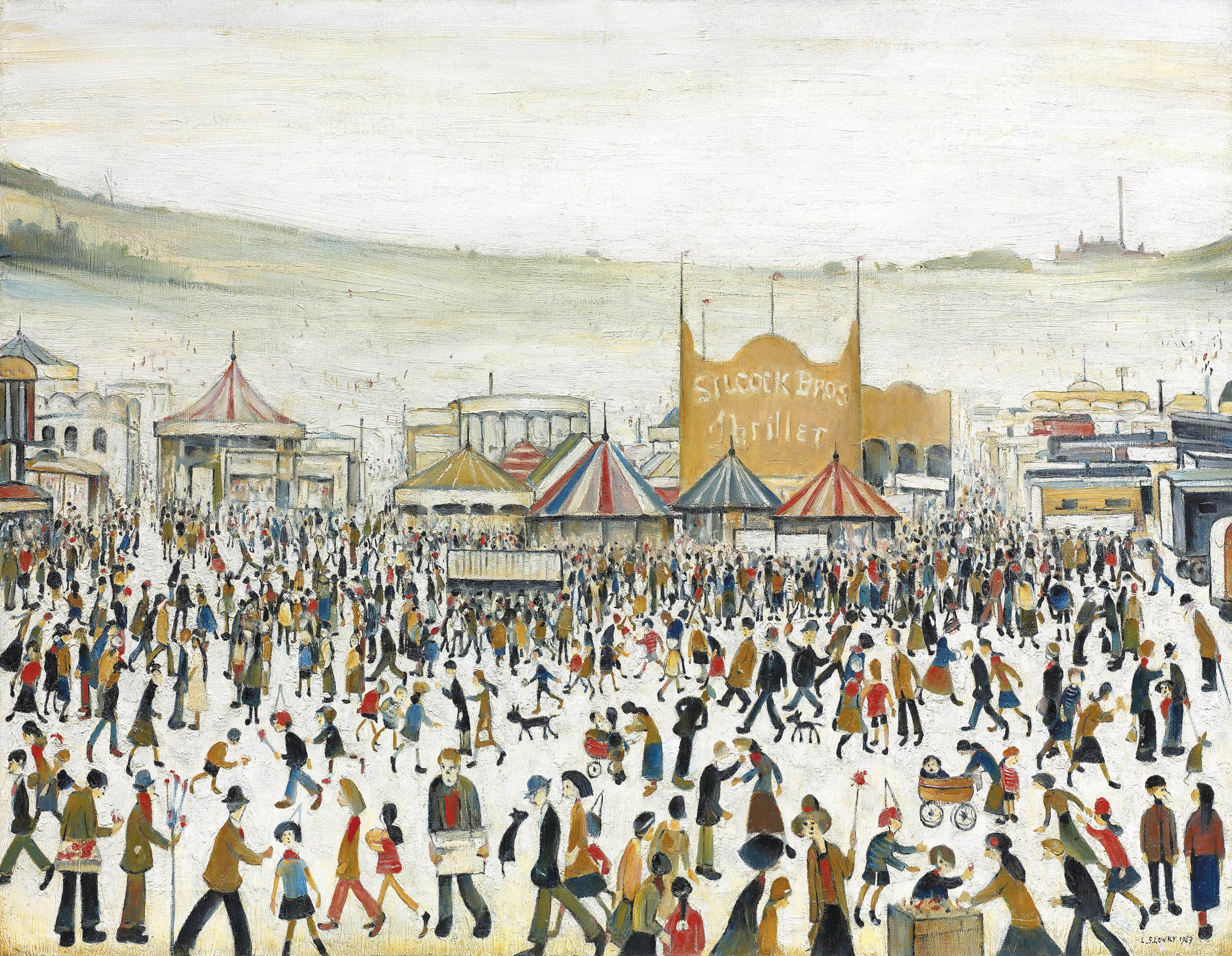 Laurence Stephen Lowry R A 1887 1976 Fun Fair At Daisy Nook