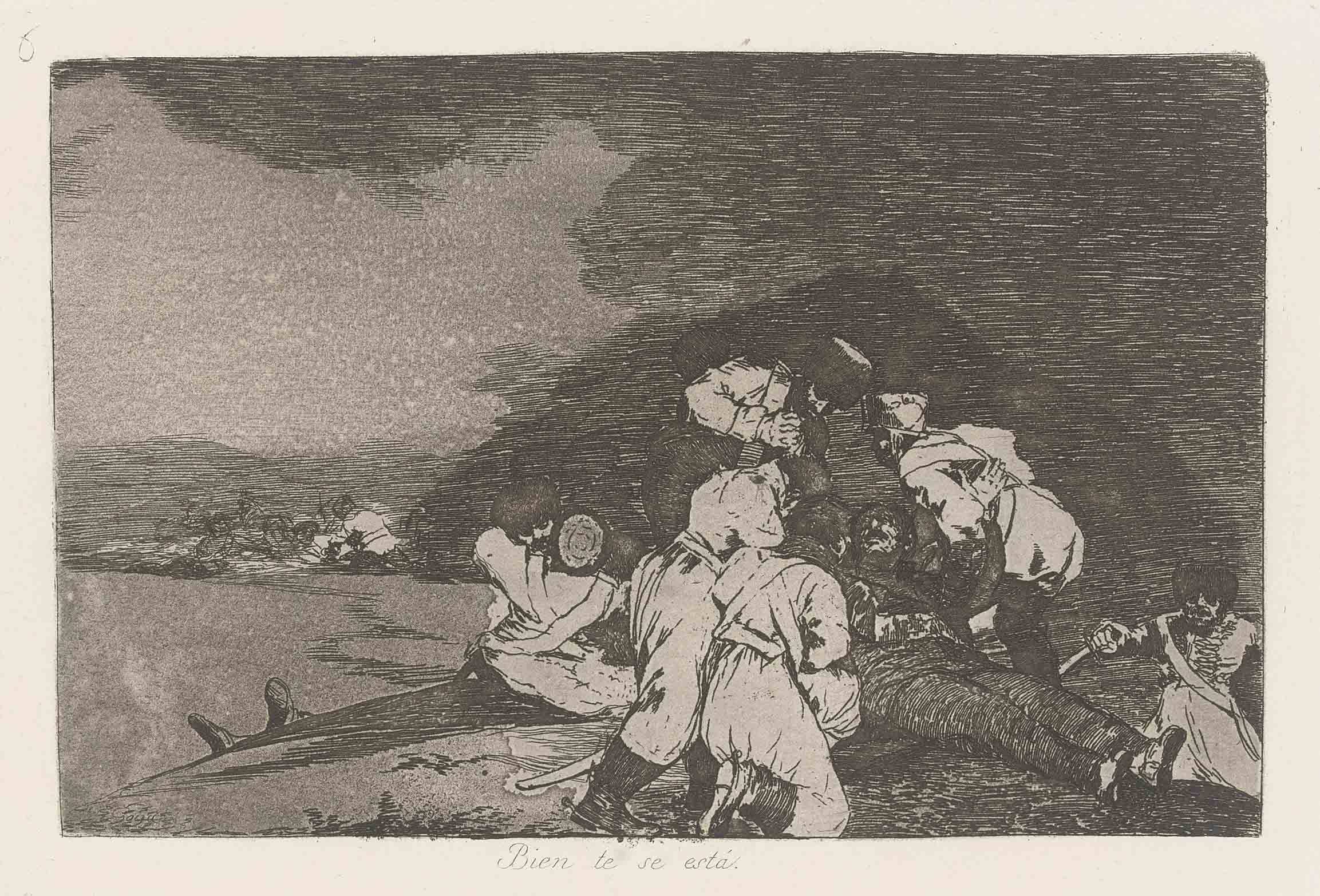 Bien te se está, plate 6 from: Los Desastres de la Guerra (D. 125; H. 126)
