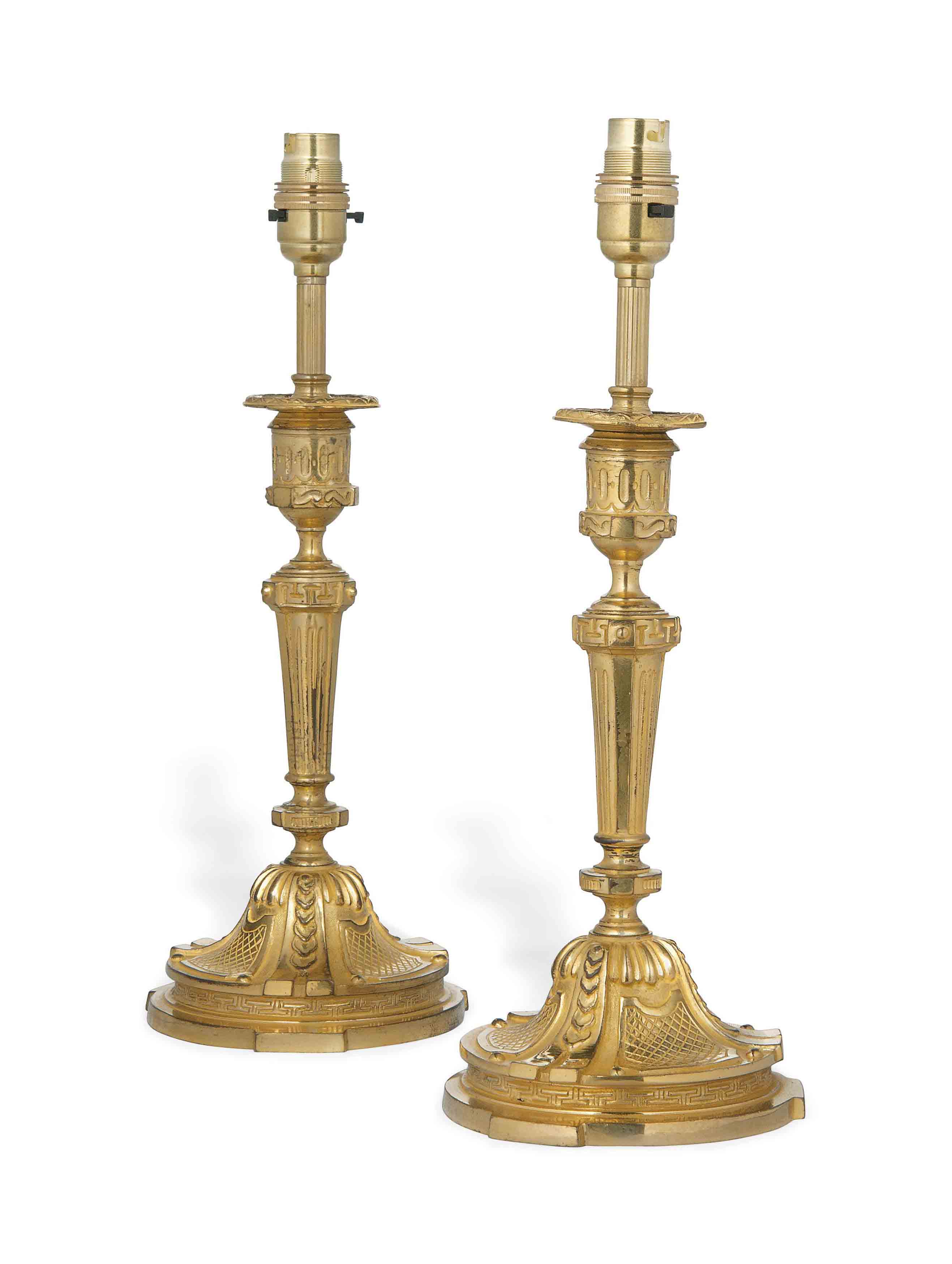 A PAIR OF FRENCH GILTBRONZE CANDLESTICKS , LATE 19TH CENTURY Christie's