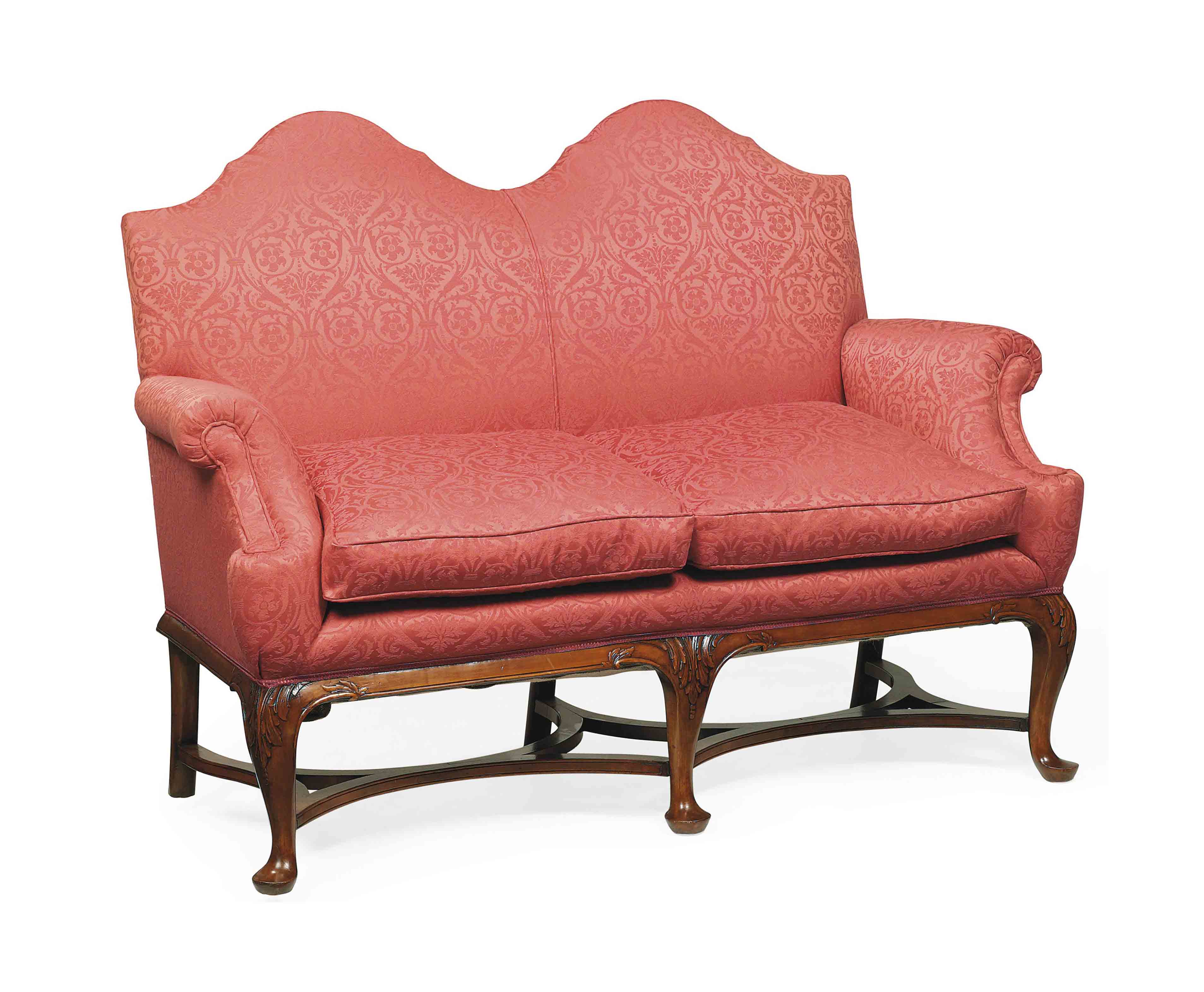 A Carved Walnut Settee Of Queen Anne Style Early 20th Century
