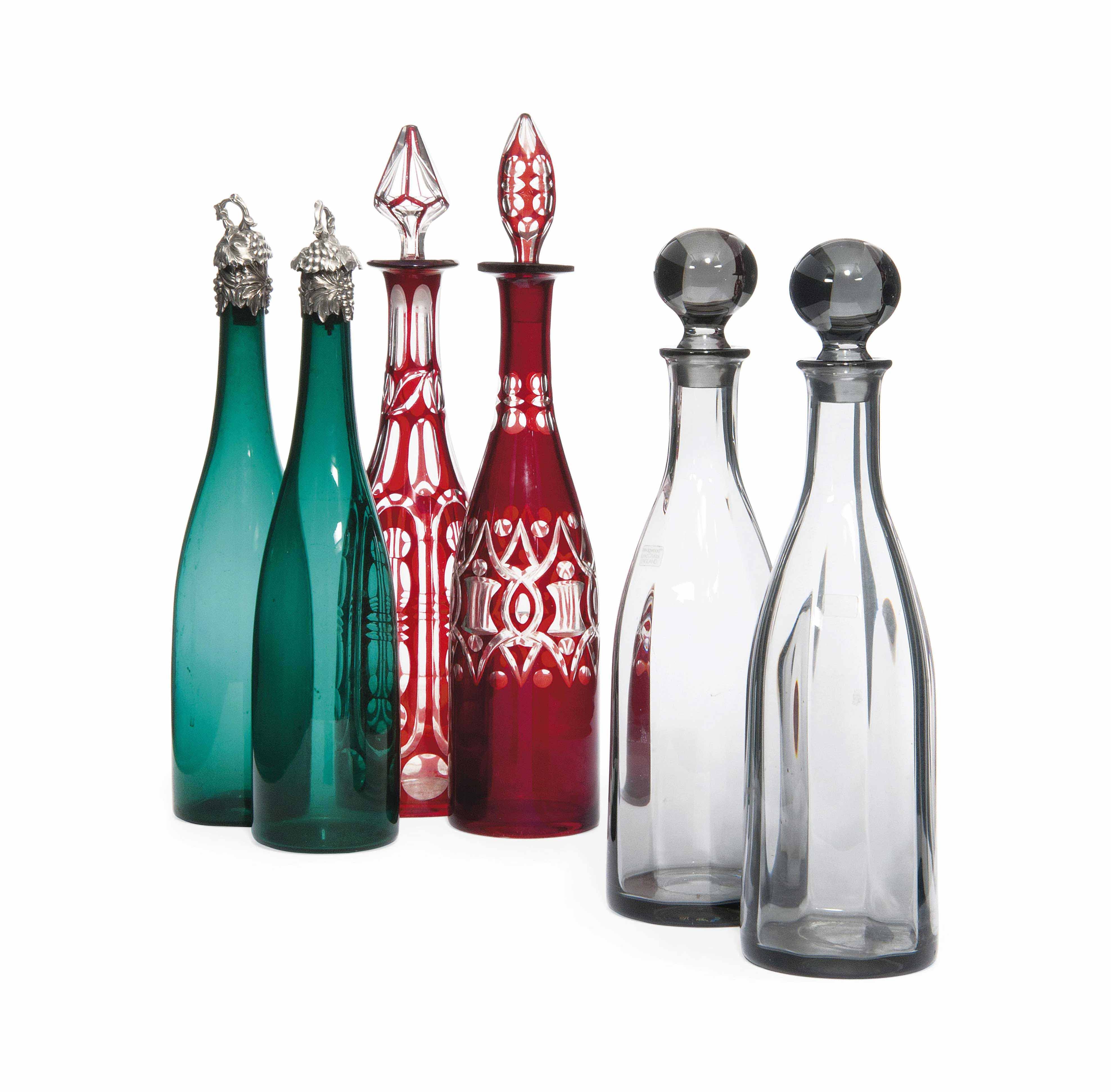 SIX ENGLISH GLASS BOTTLES , LATE 19TH CENTURY AND 20TH CENTURY Christie's