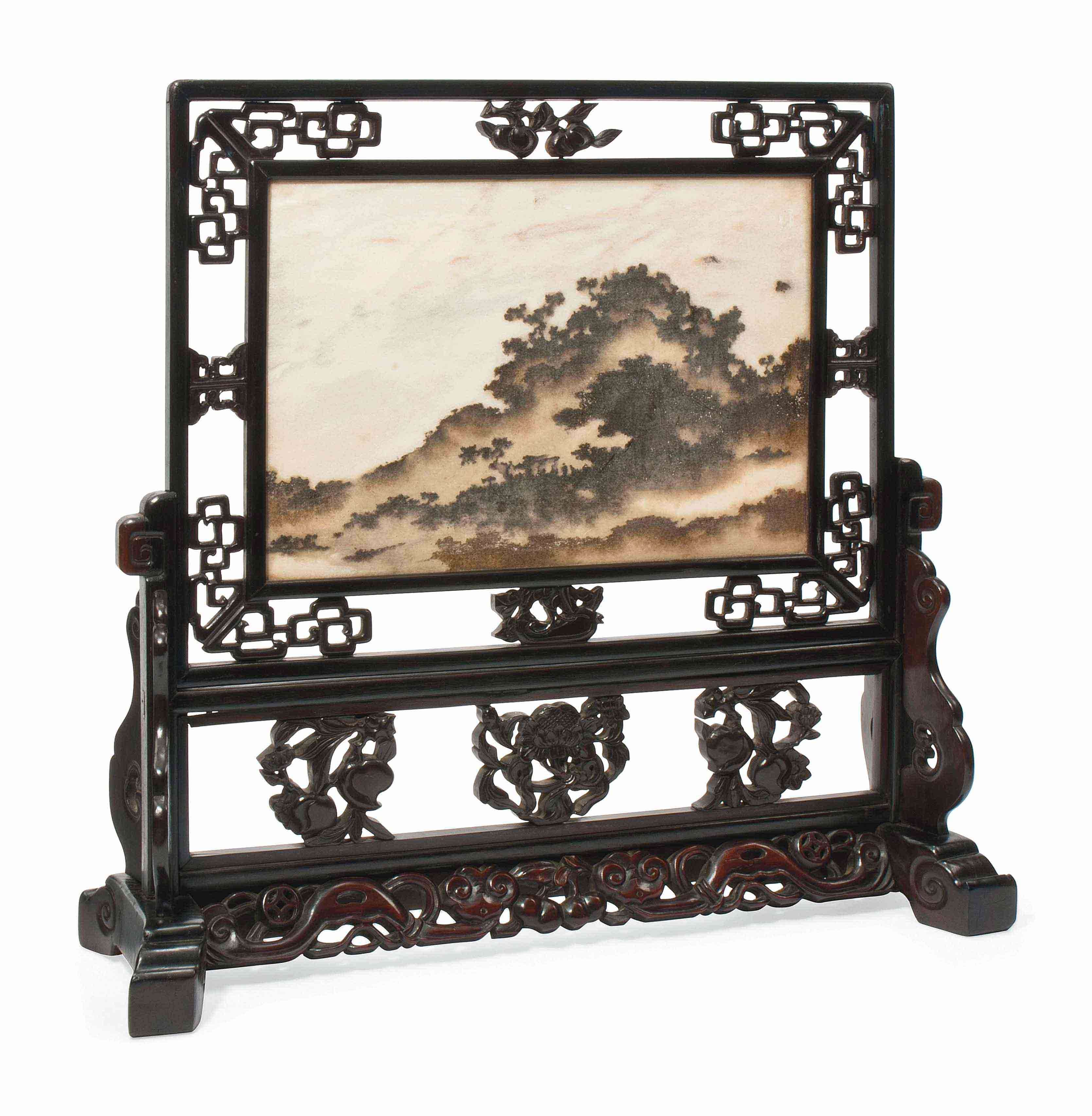 A CHINESE DREAM STONE MARBLE PANEL , 19TH CENTURY Christie's