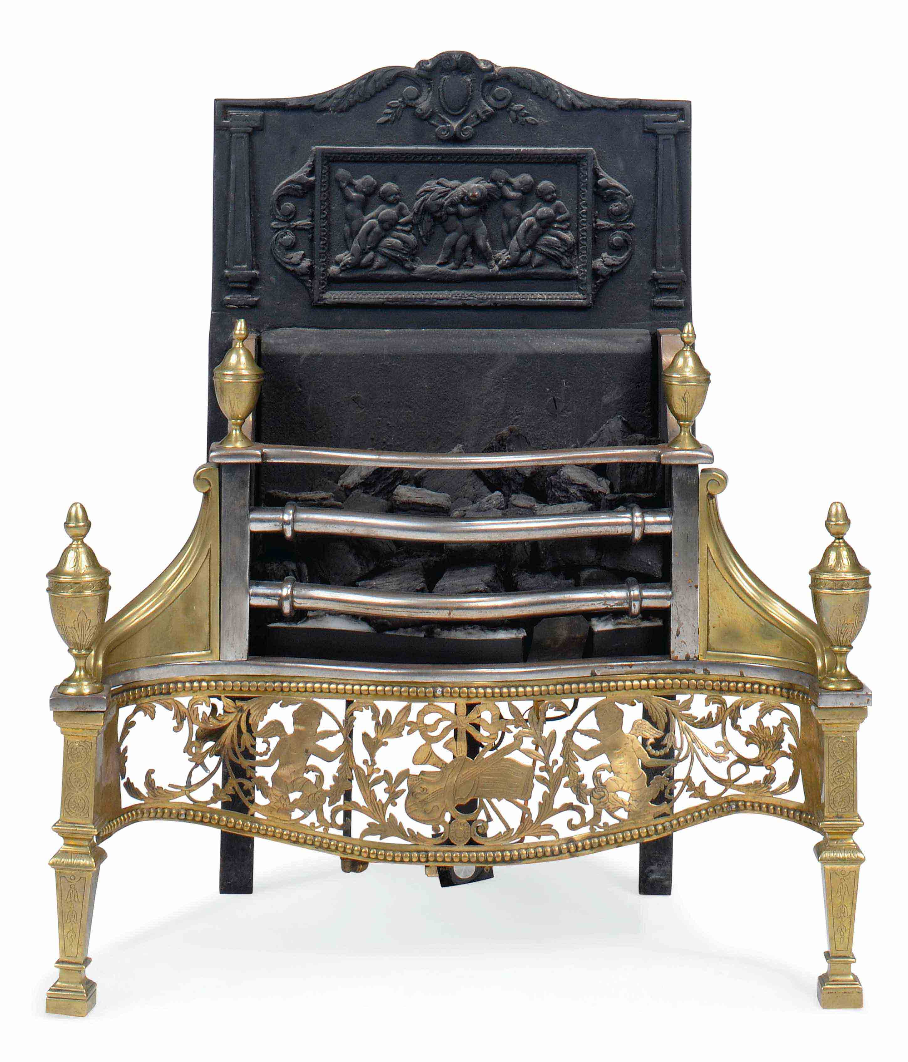 A BRASS FIREGRATE , OF III STYLE, MID20TH CENTURY Christie's