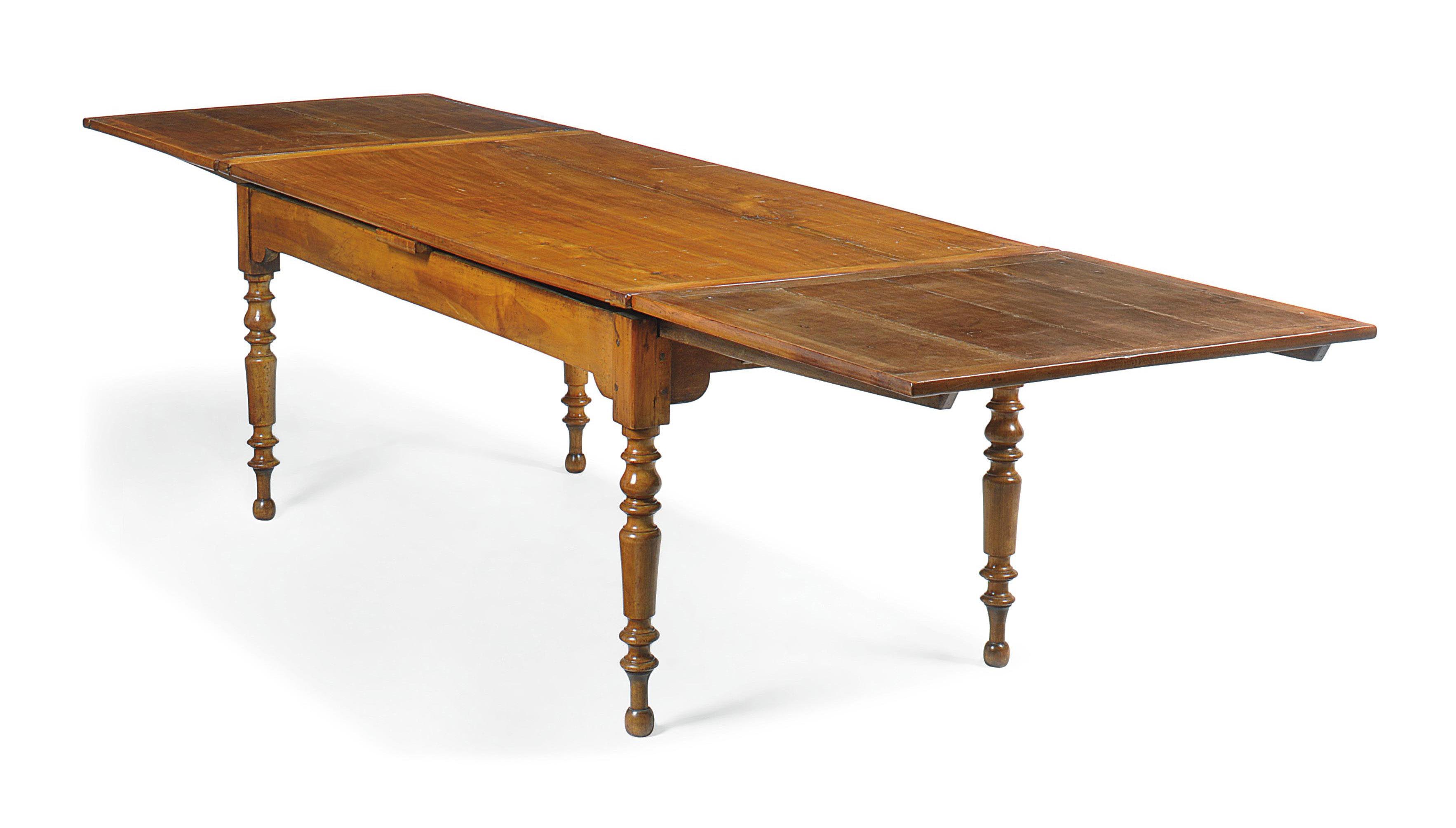 A French Cherrywood Draw Leaf Dining Table Second Half 19th