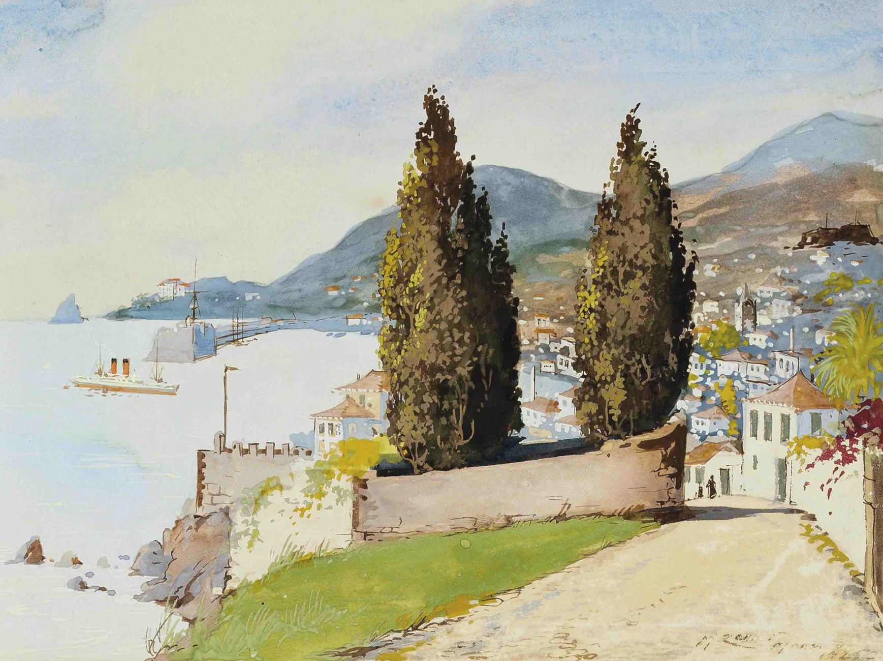 Max Römer (early 20th Century) , Six views in the Island of Madeira ...