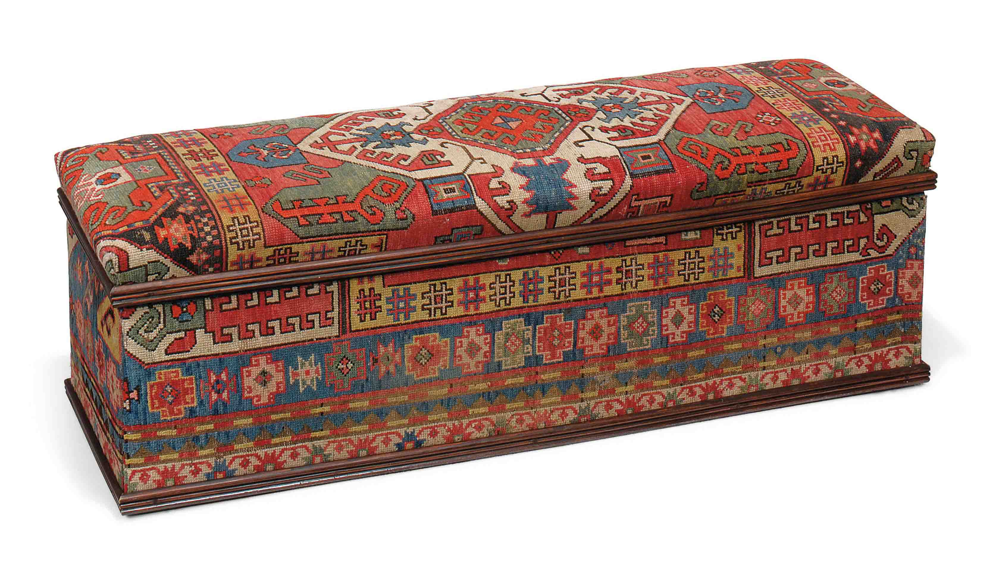 A KILIM COVERED OTTOMAN , LATE 20TH CENTURY Christie's