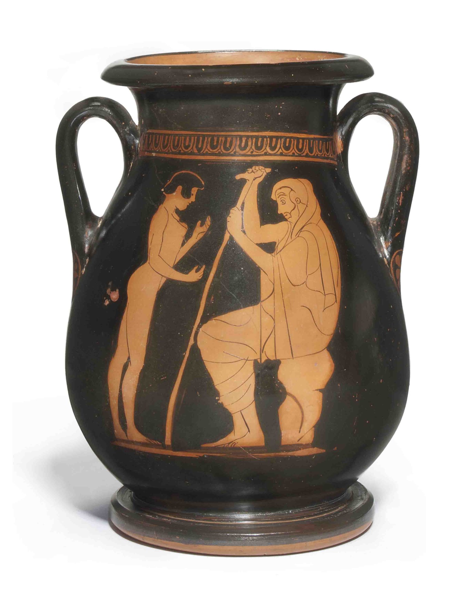 AN ATTIC REDFIGURED PELIKE , ATTRIBUTED TO THE PAN PAINTER, CIRCA 480