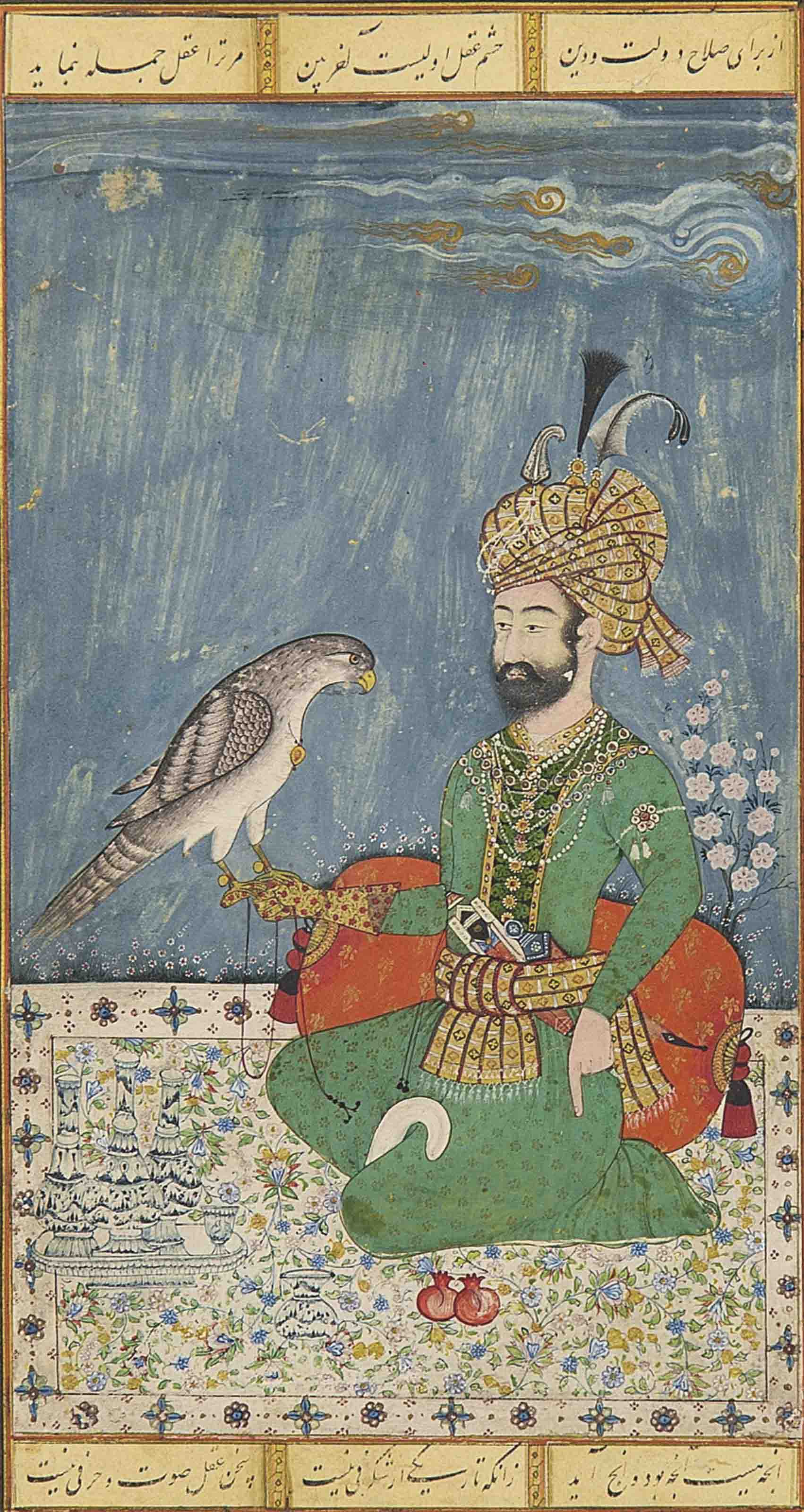 A PERSIAN PRINCE WITH HIS HAWK , PROBABLY DECCAN, CIRCA 1770 AD Christie's