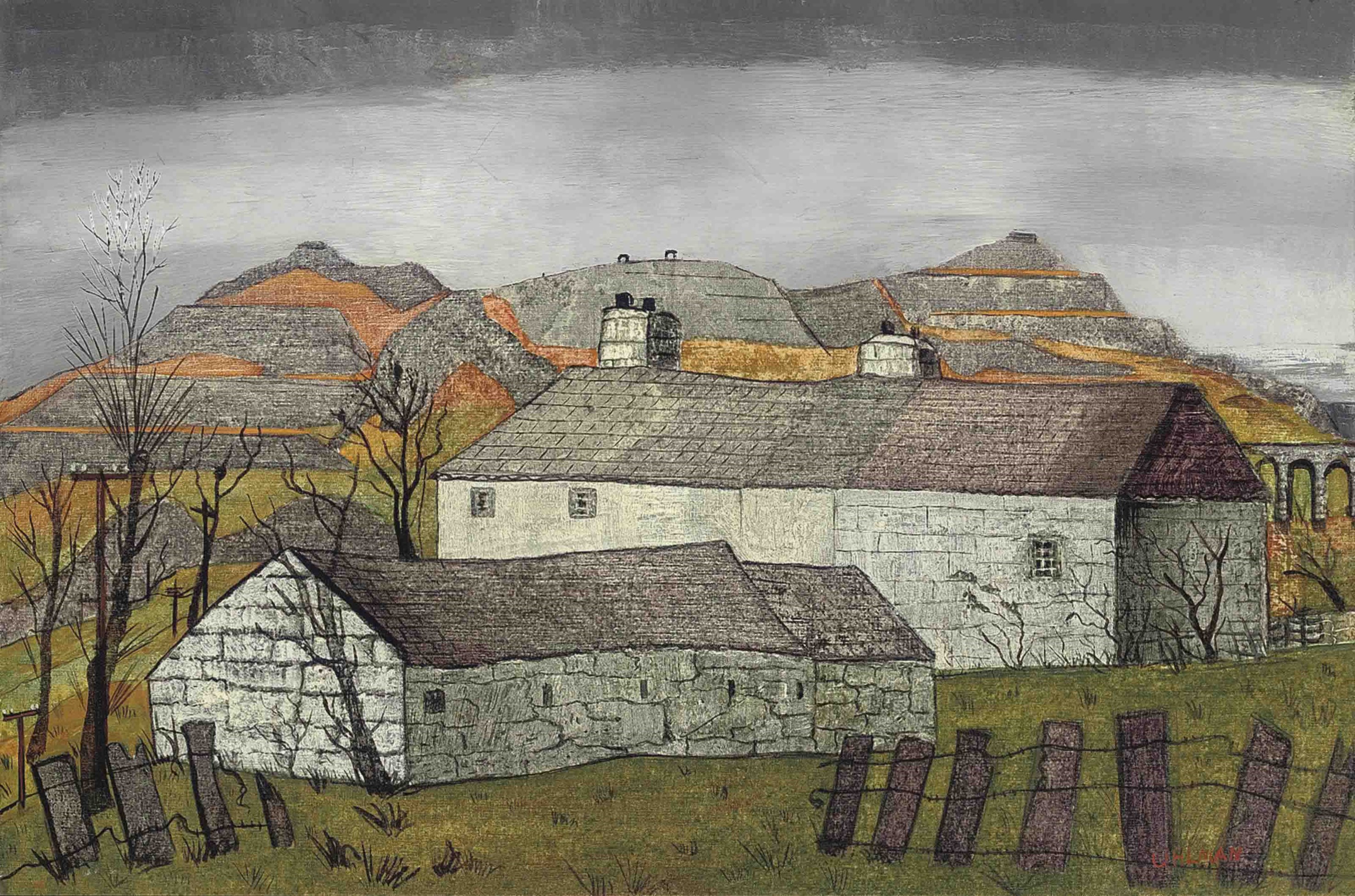 Fred Uhlman (19011985) , Welsh Cottages Christie's