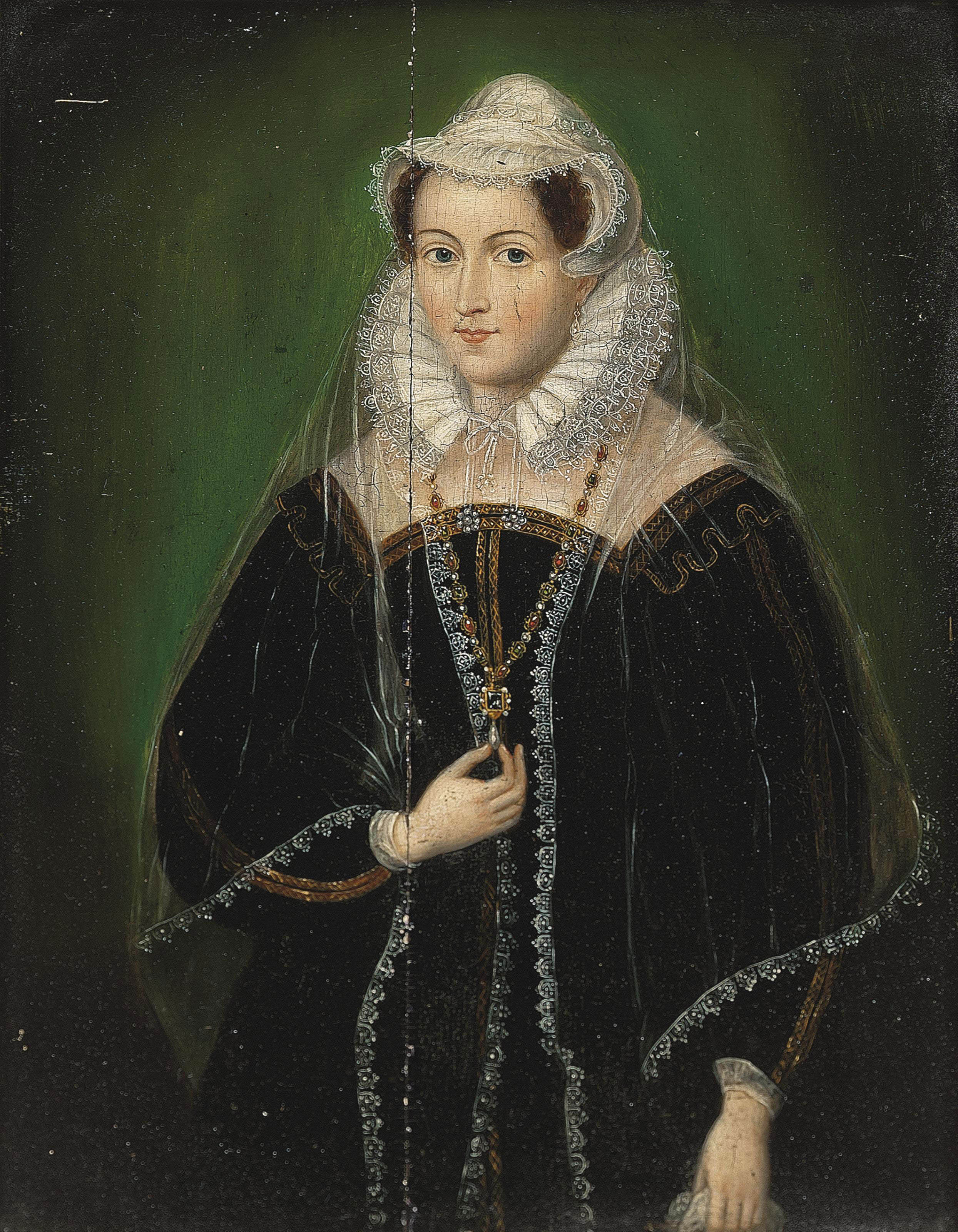 English School, 19th Century , Portrait of Mary Queen of ...