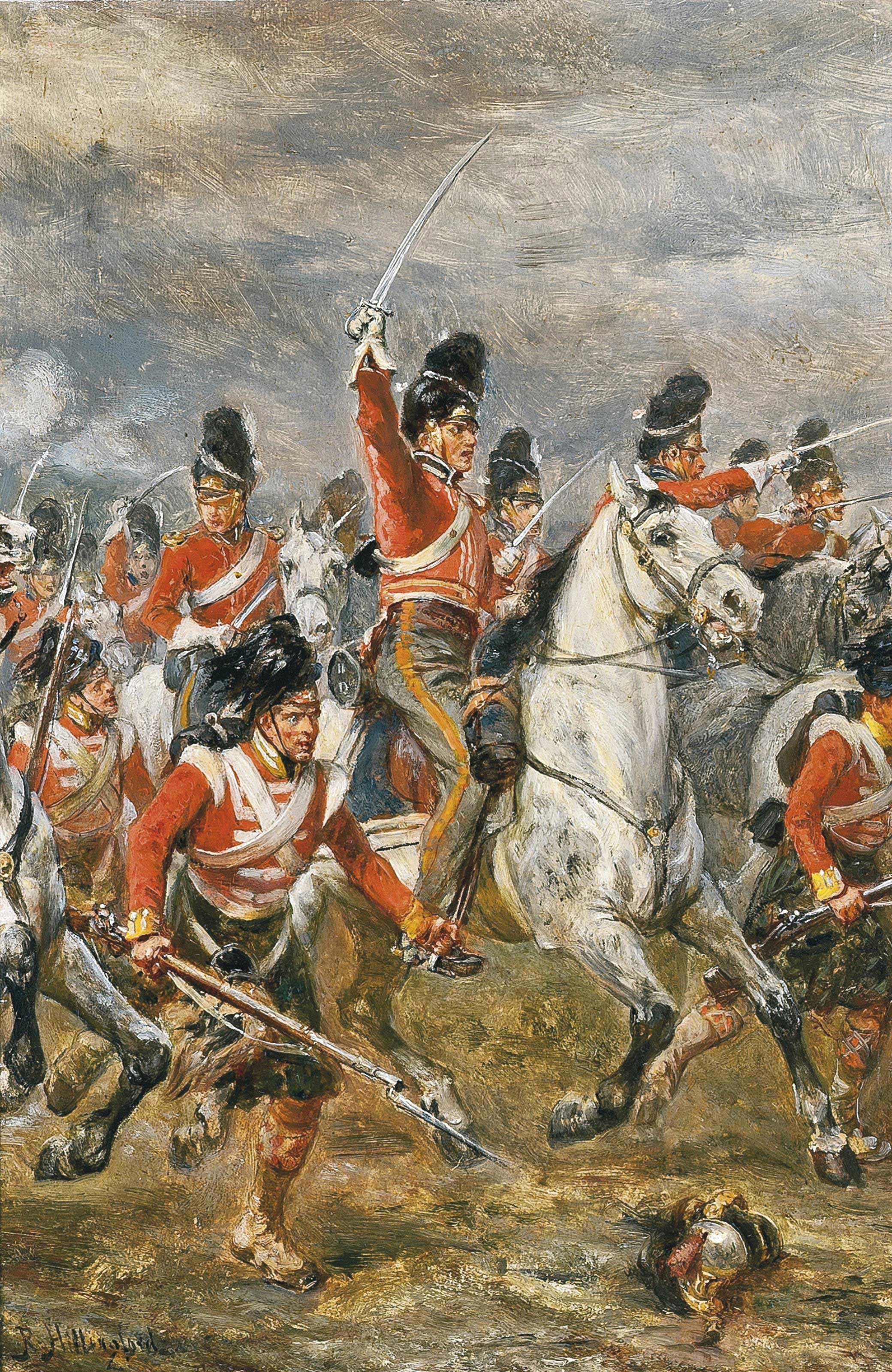 Robert Alexander Hillingford 1825 1904 The Charge Of The Royal