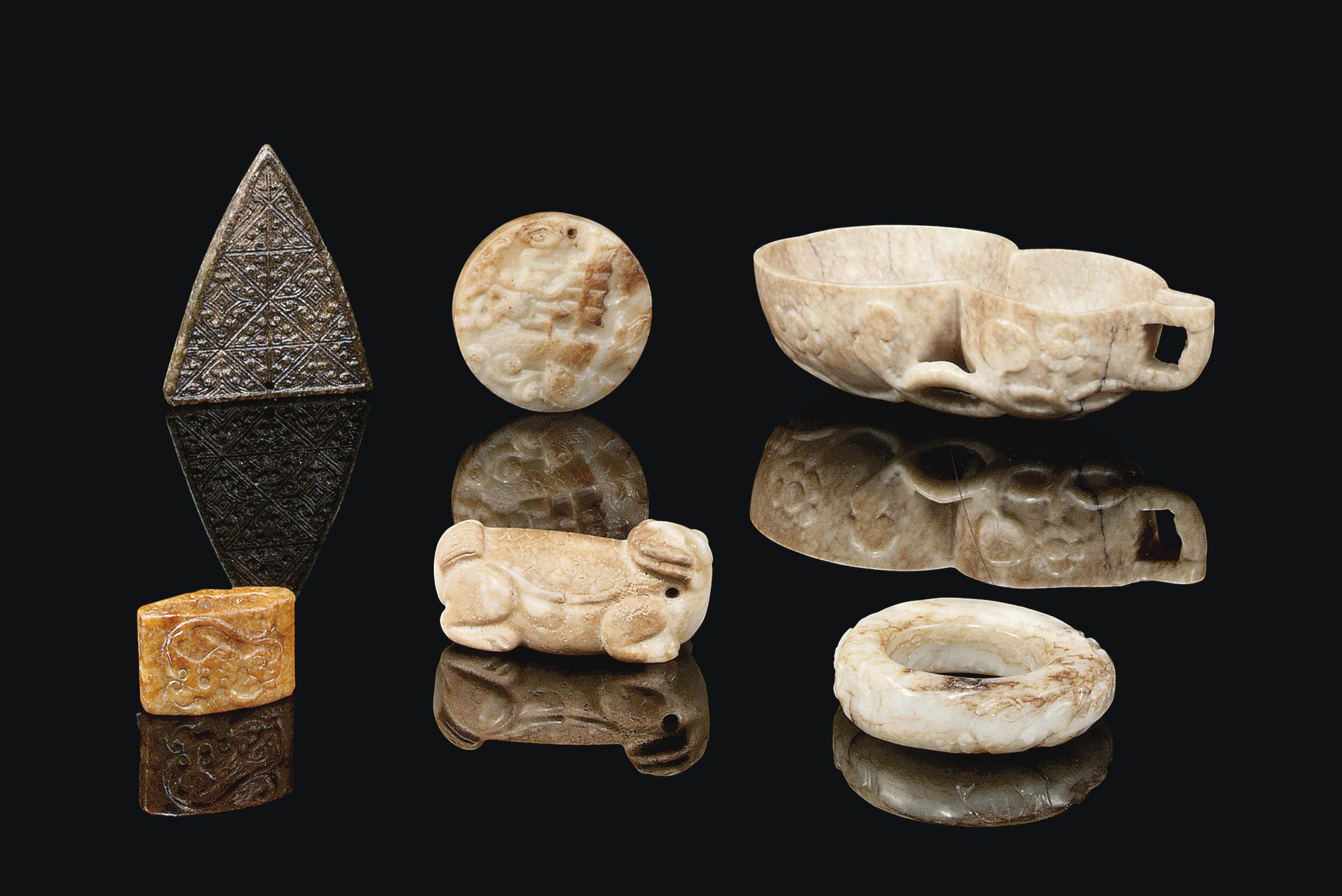 SIX JADE CARVINGS , MING DYNASTY (13681644) AND LATER Christie's