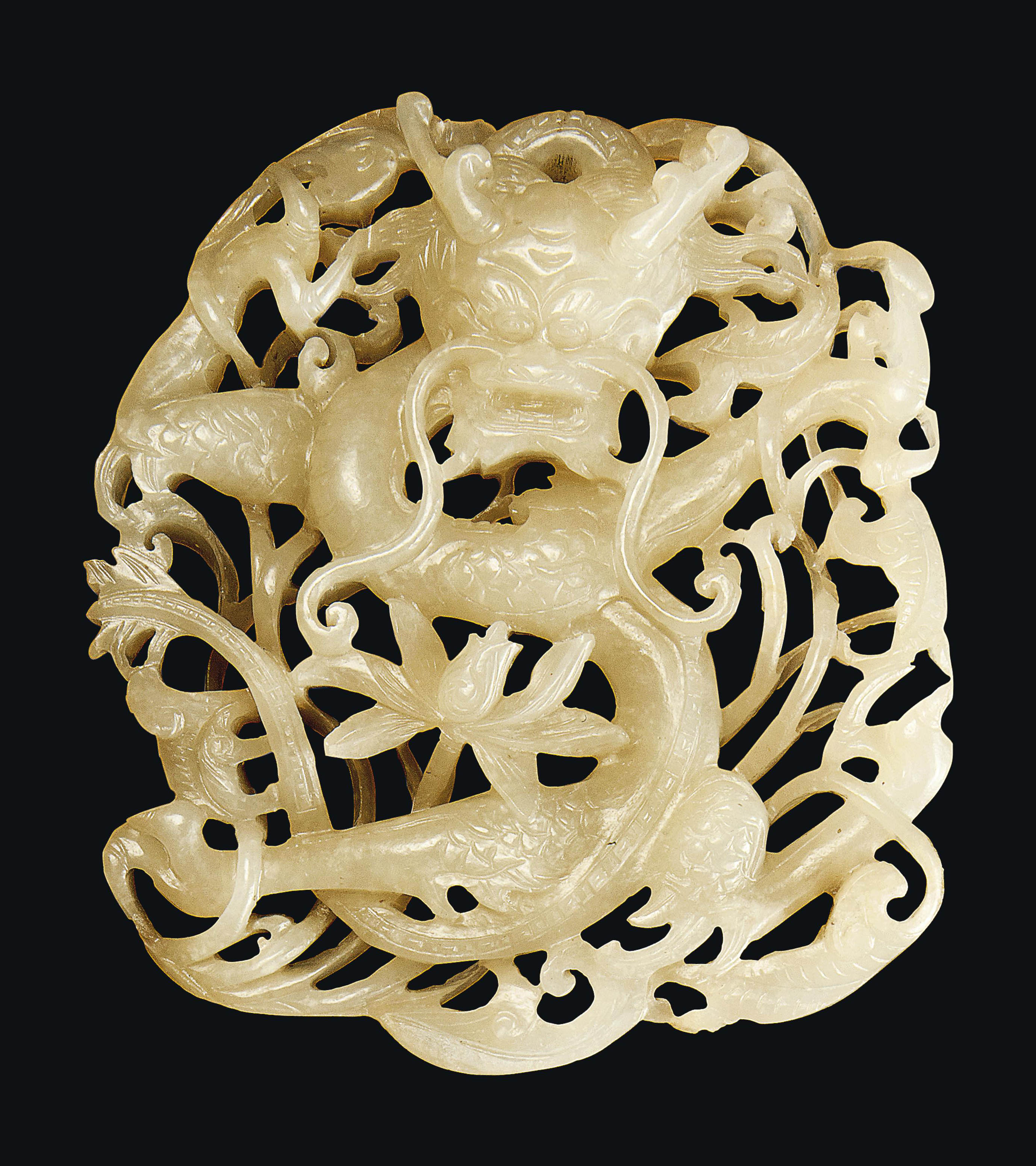 White jade dragon pendant Clearance