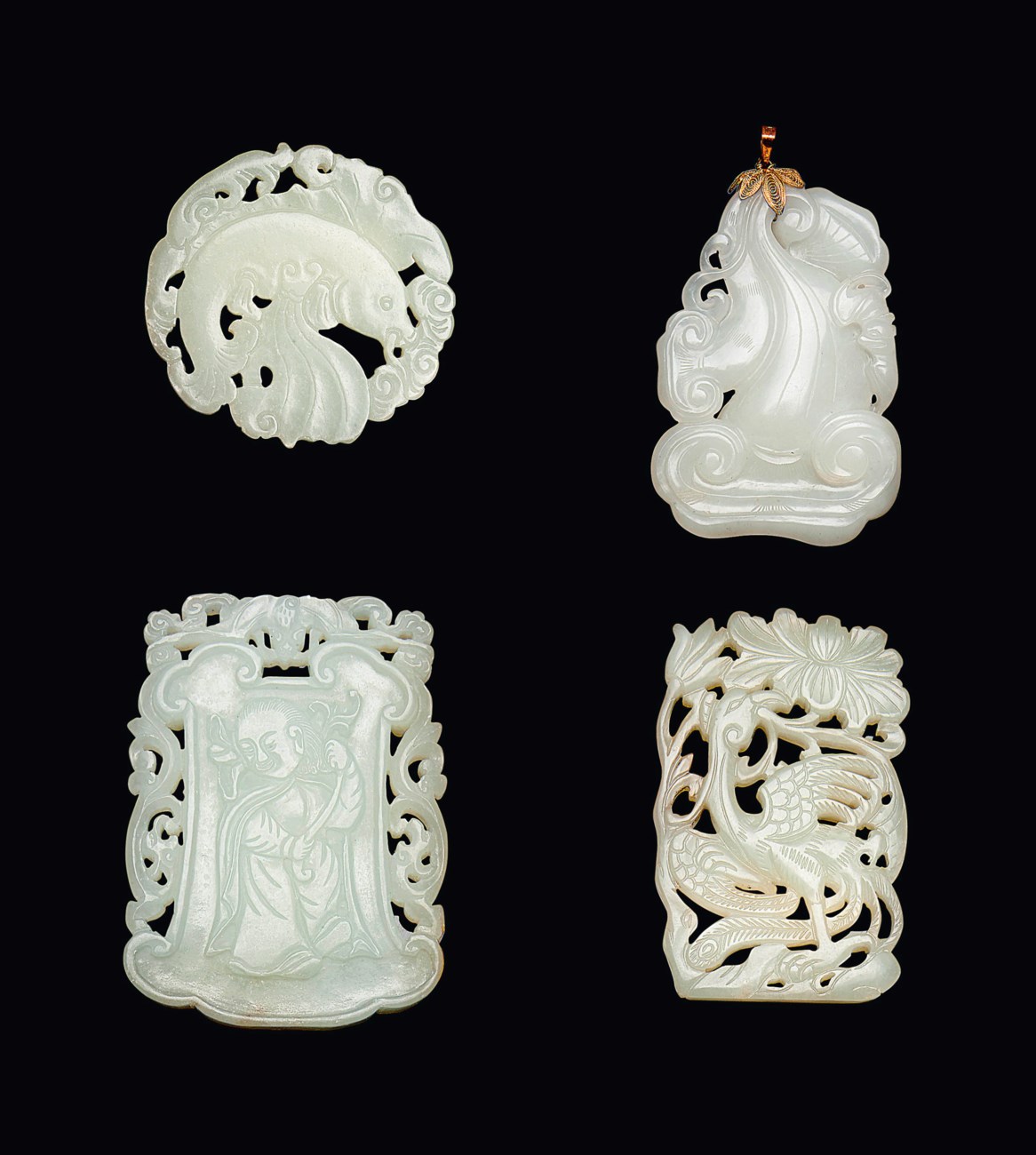FOUR JADE CARVINGS , QIANLONG PERIOD (173695) AND LATER Christie's