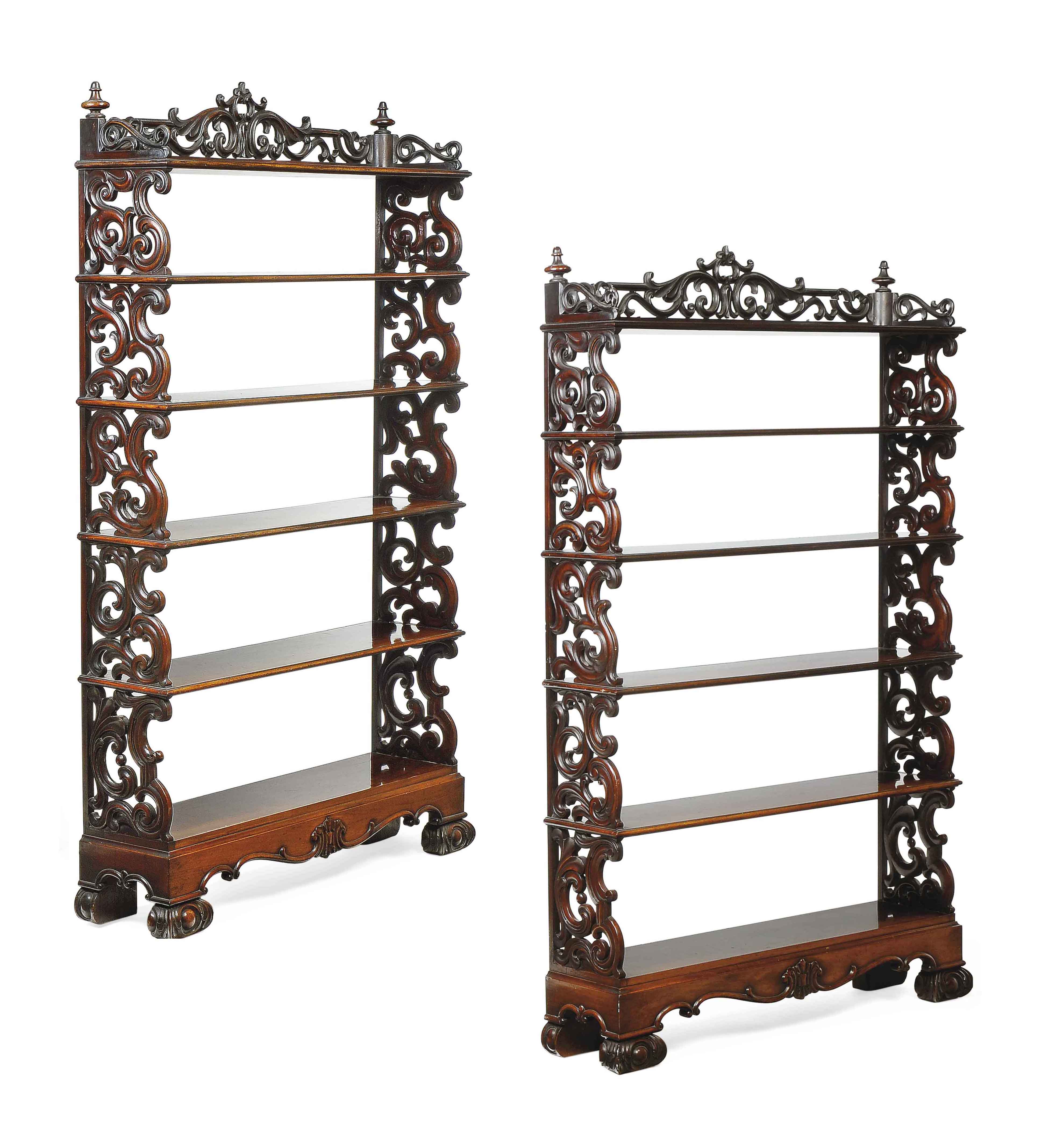 A PAIR OF ANGLOINDIAN ROSEWOOD BOOKCASES , BOMBAY, MID19TH CENTURY