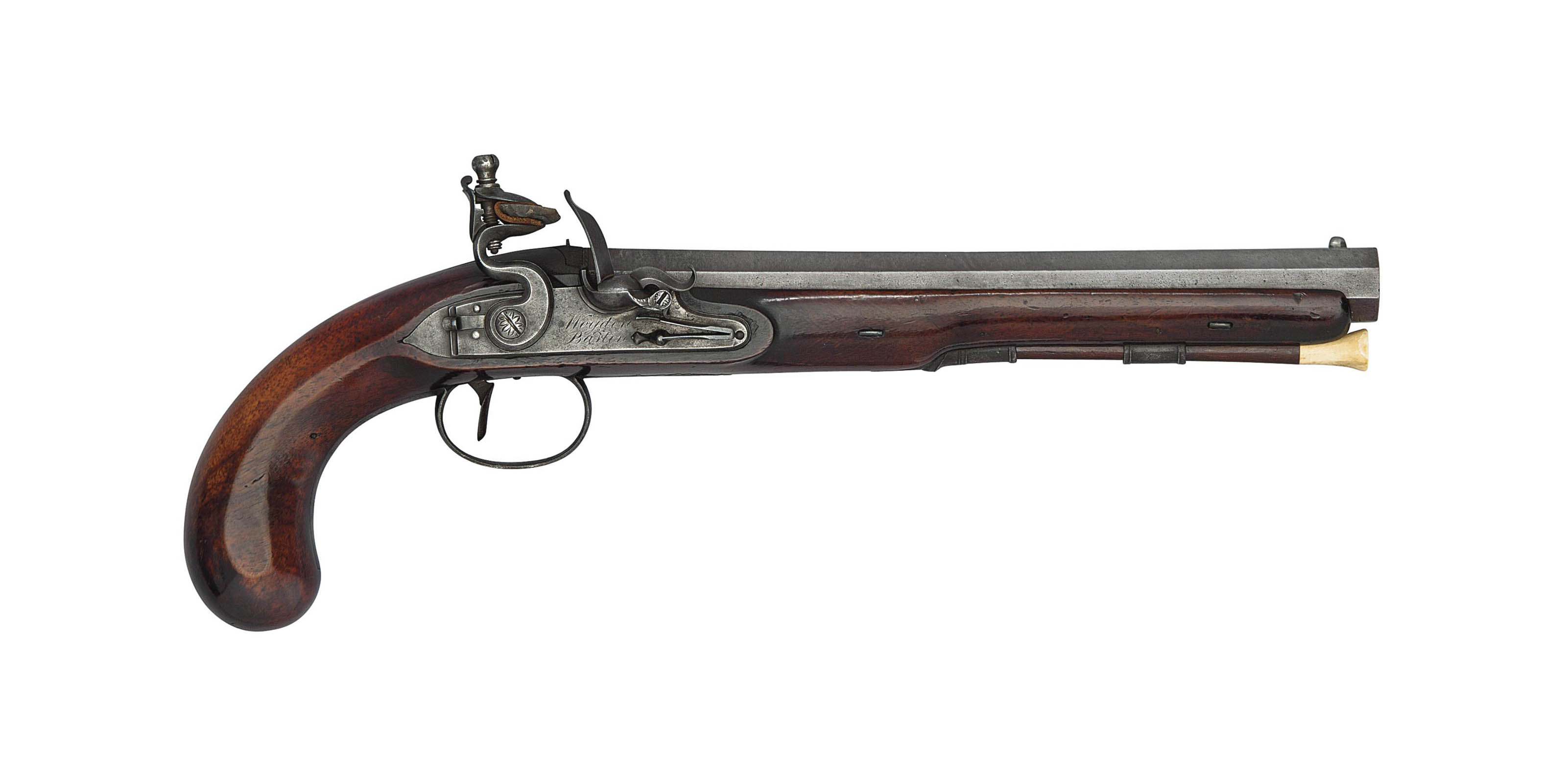 A 16BORE FLINTLOCK OFFICER'S PISTOL , BY WOGDON & BARTON, LONDON