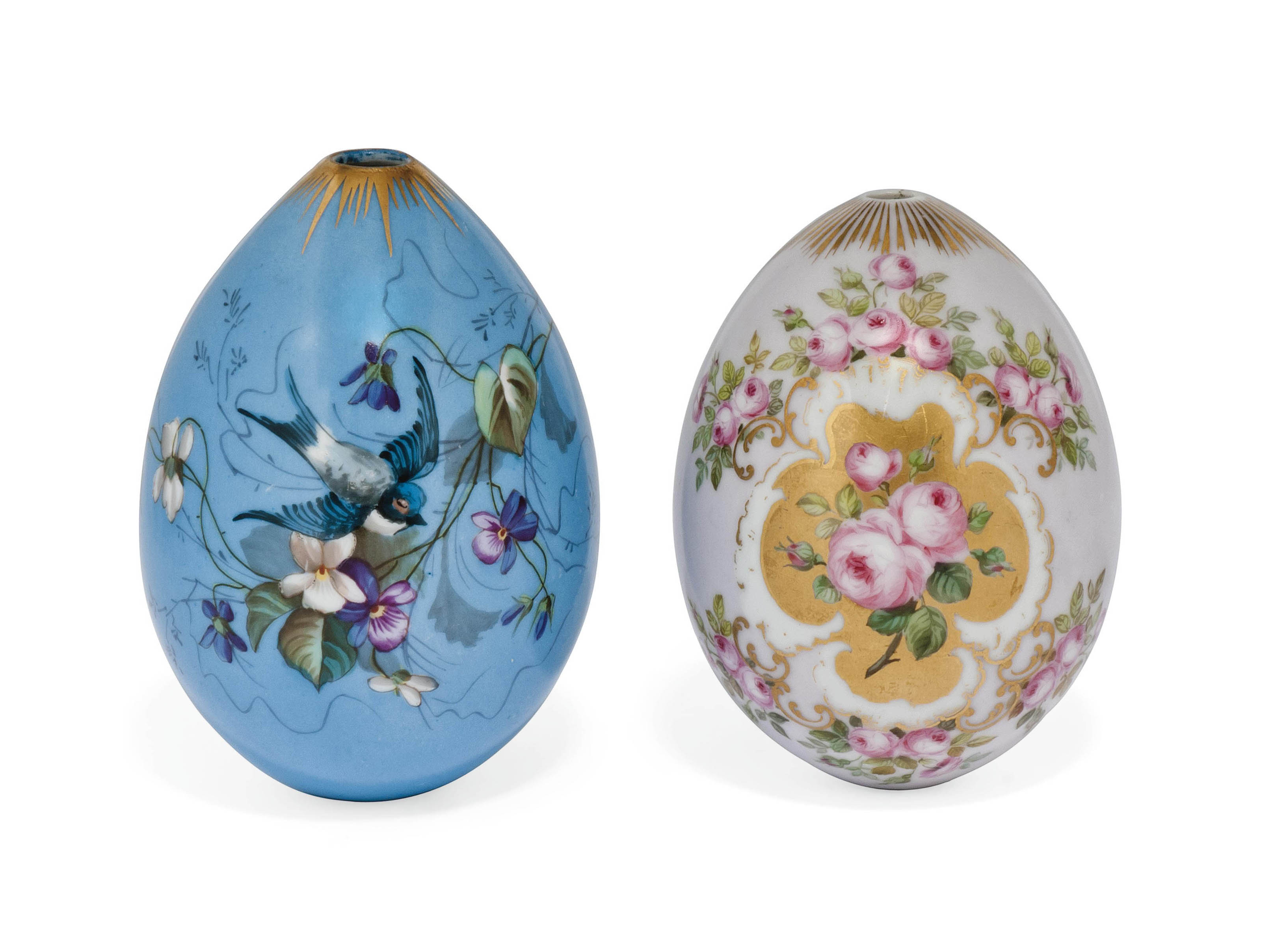 TWO LARGE RUSSIAN PORCELAIN EASTER EGGS , LATE 19TH CENTURY Christie's