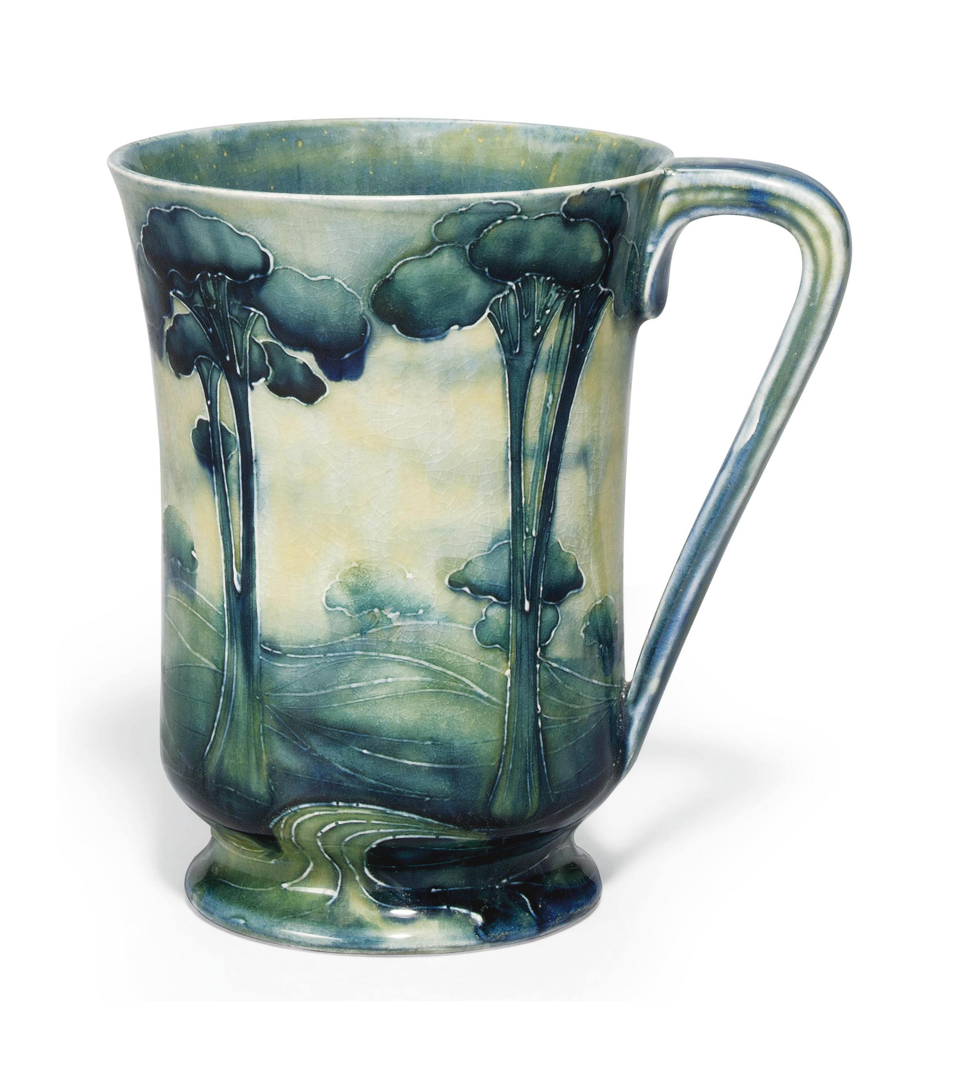 A WILLIAM MOORCROFT 'HAZELDENE' MUG MADE FOR LIBERTY & CO , CIRCA 1903