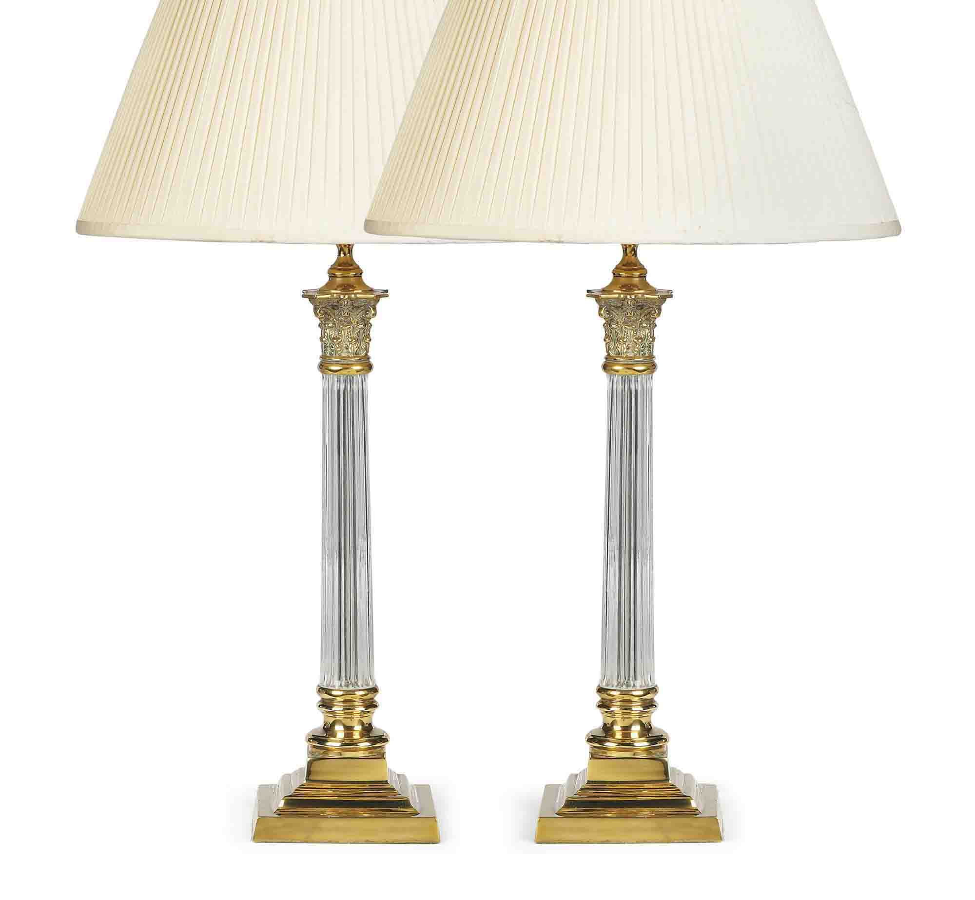 corinthian column table lamps