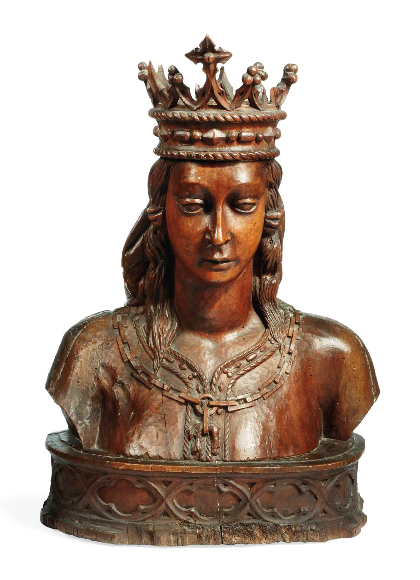 A SPANISH WALNUT BUST OF A QUEEN , 19TH CENTURY Christie's