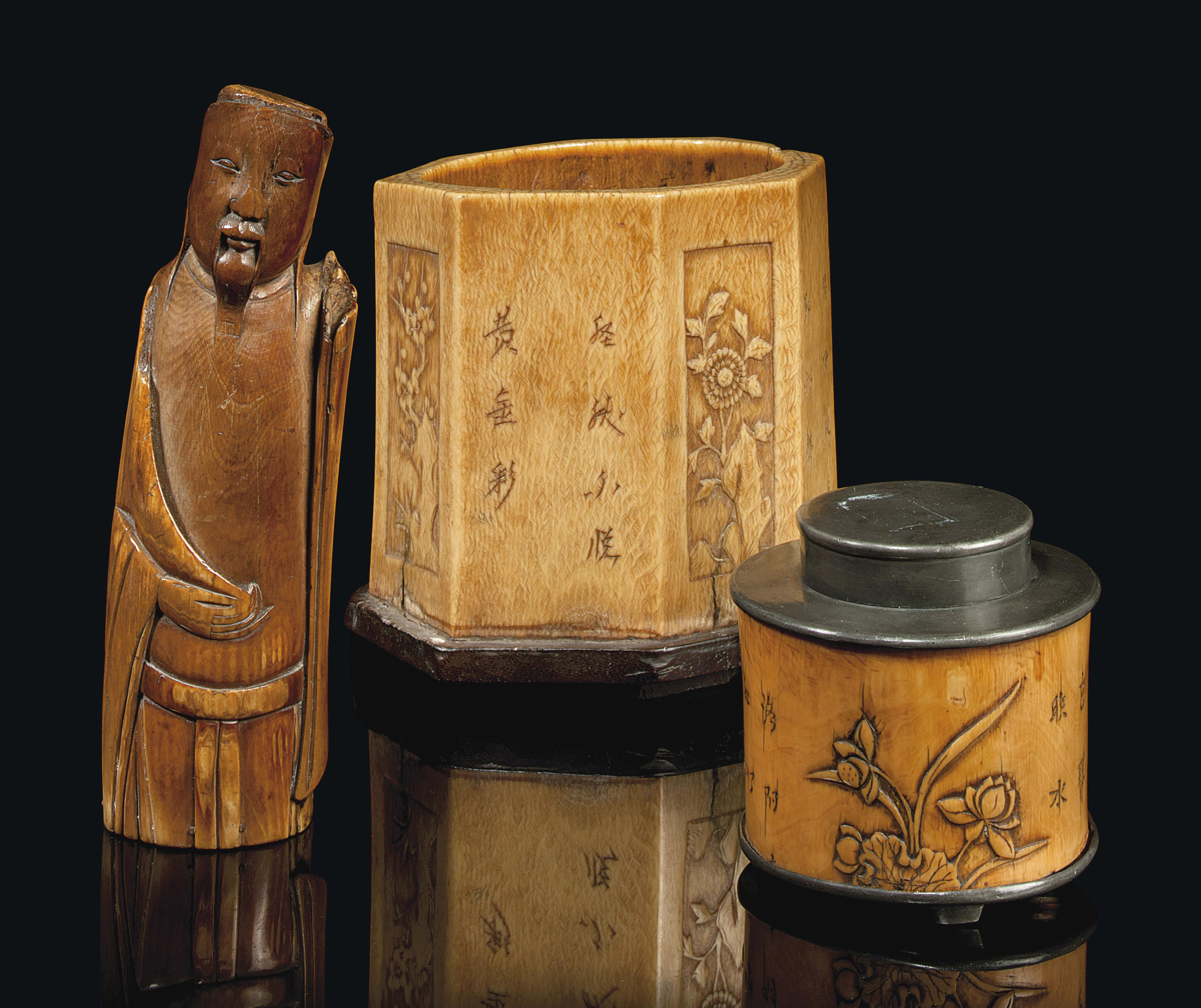 THREE CHINESE IVORY CARVINGS , 17TH/18TH CENTURY Christie's