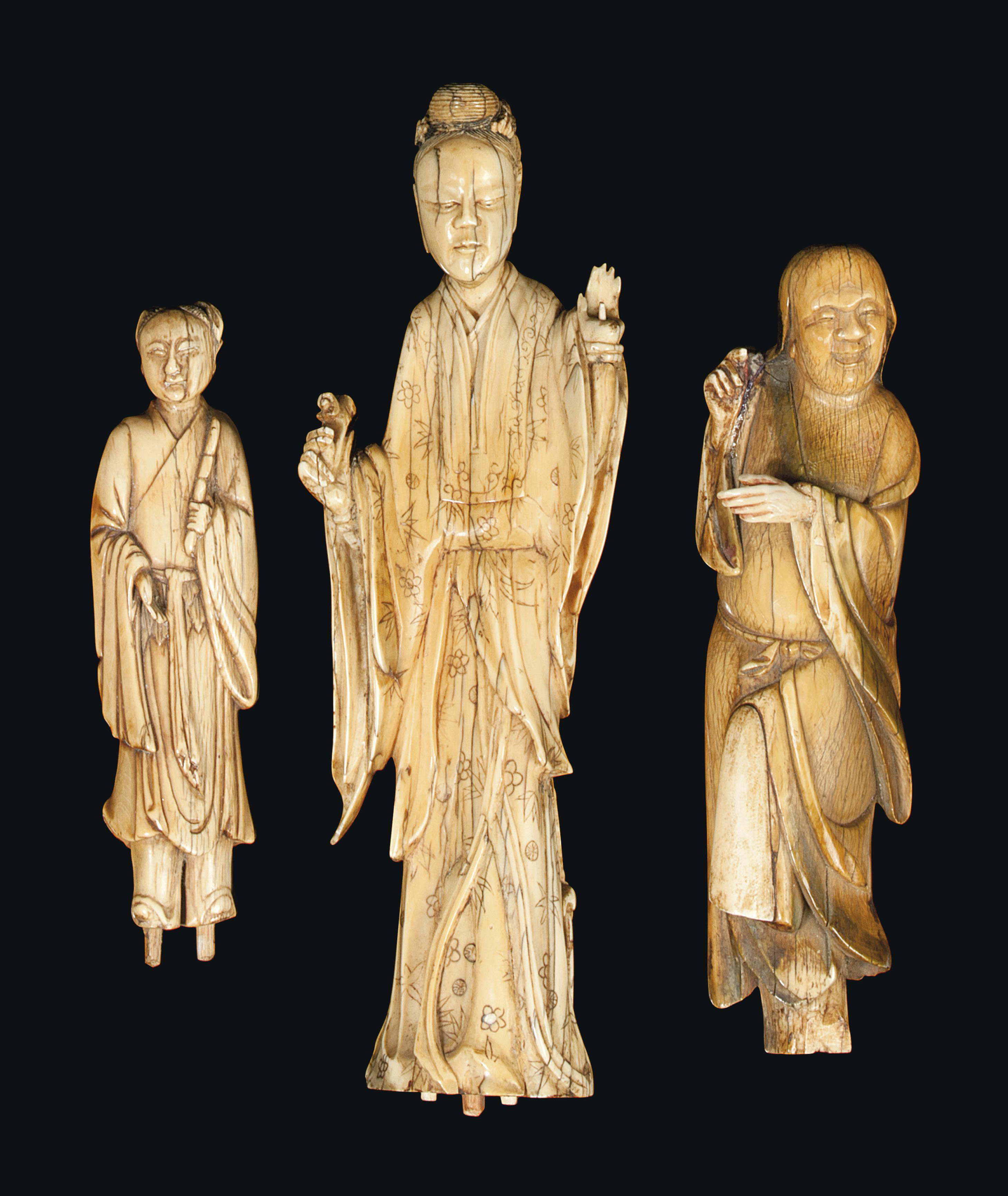 bronze and ivory figures